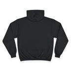 Saint Apex Black Hoodie Minimalist Chest Logo With Champion Sleeve Patch by Printify