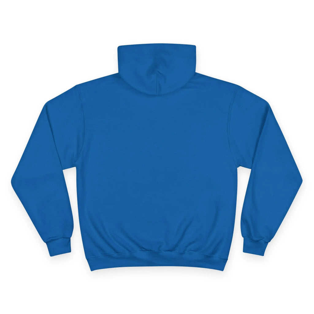 Saint Apex Black Hoodie Minimalist Chest Logo With Champion Sleeve Patch by Printify