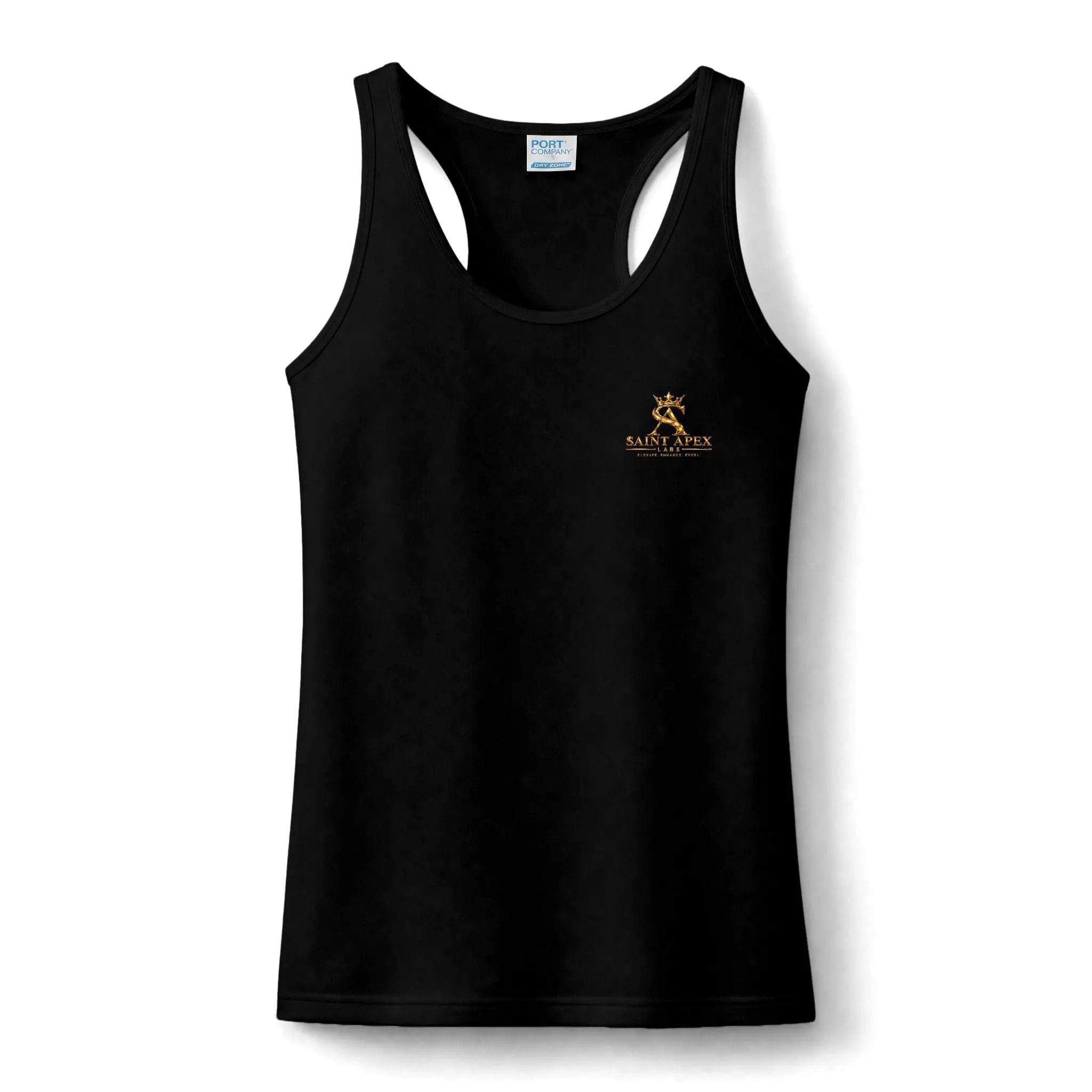 Women's Racerback Tank – Gold Deer Logo Performance Athletic Top by Printify