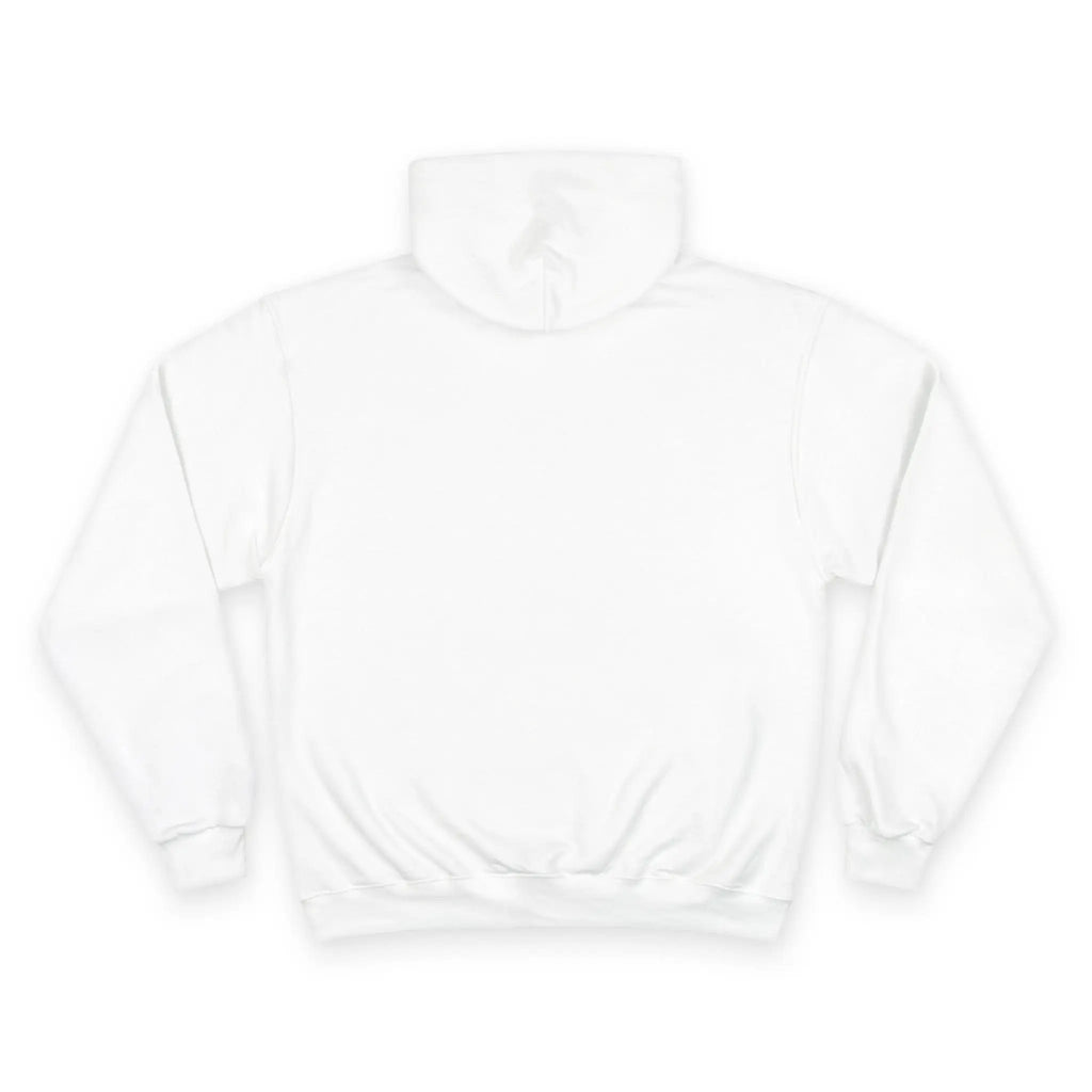 Saint Apex Black Hoodie Minimalist Chest Logo With Champion Sleeve Patch by Printify