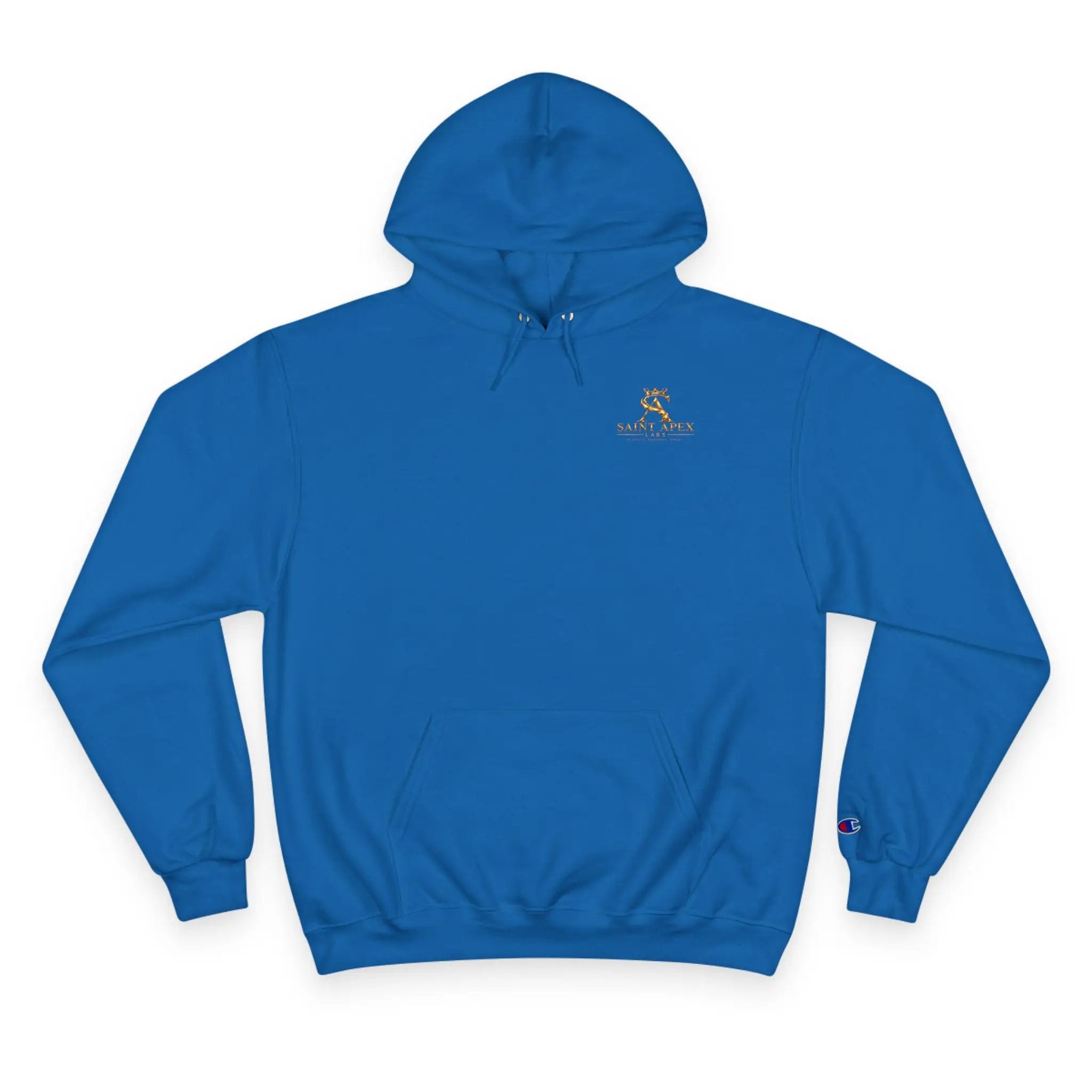 Minimalist Champion Hoodie – Small Chest Logo Pullover by Printify