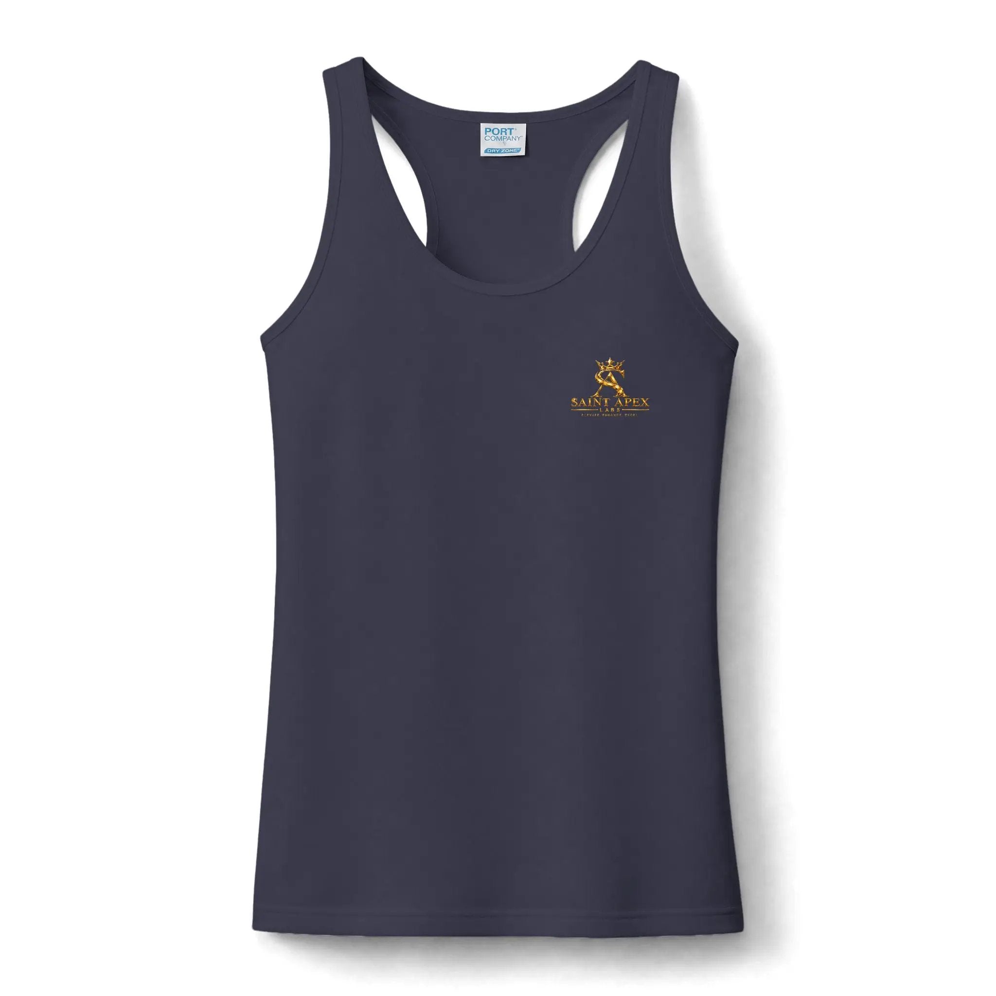 Women's Racerback Tank – Gold Deer Logo Performance Athletic Top by Printify