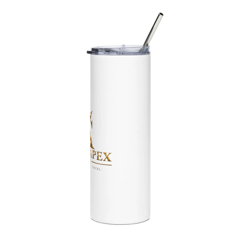 Saint Apex Labs 20oz Stainless Steel Travel Tumbler With Lid And Metal Straw by Printify