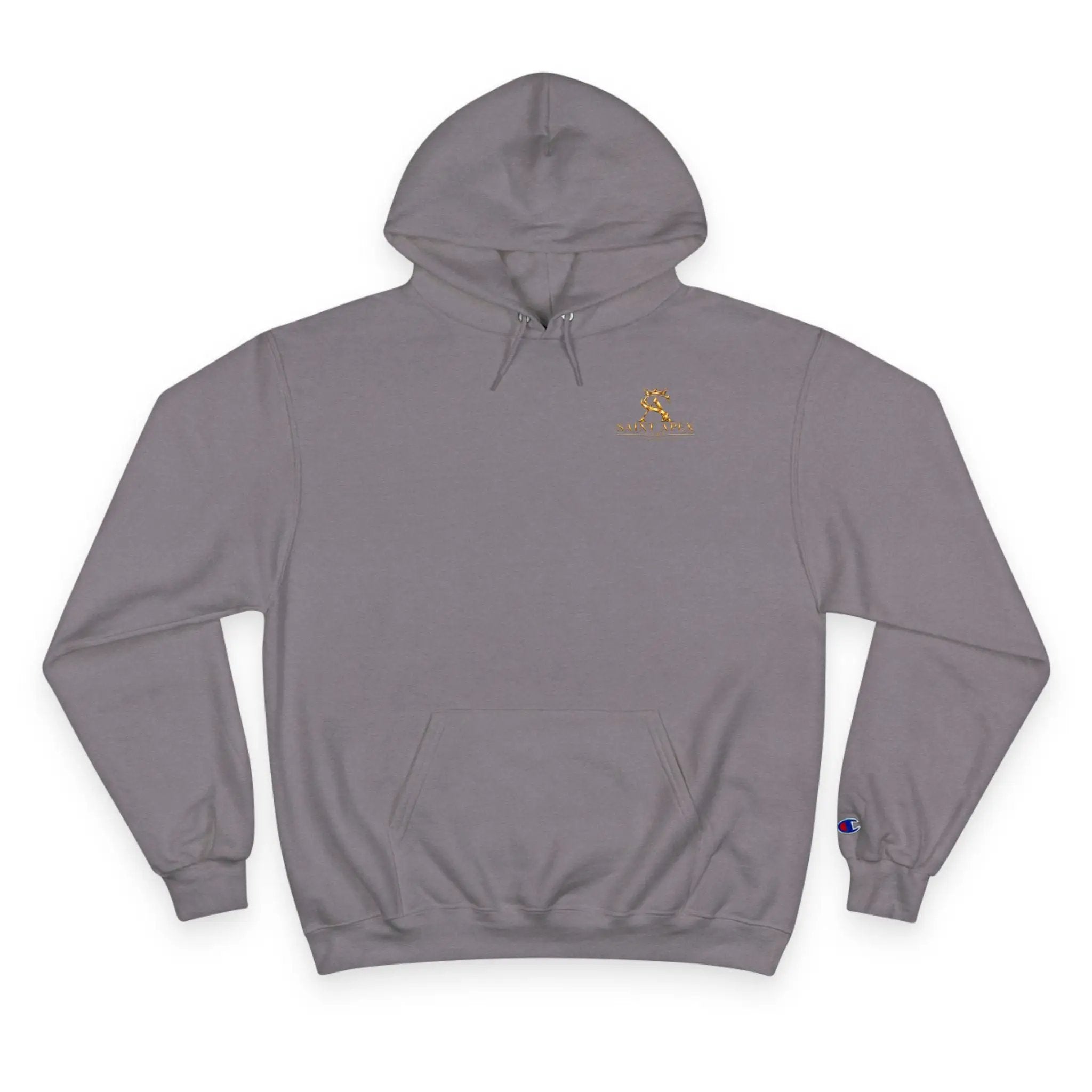 Minimalist Champion Hoodie – Small Chest Logo Pullover by Printify