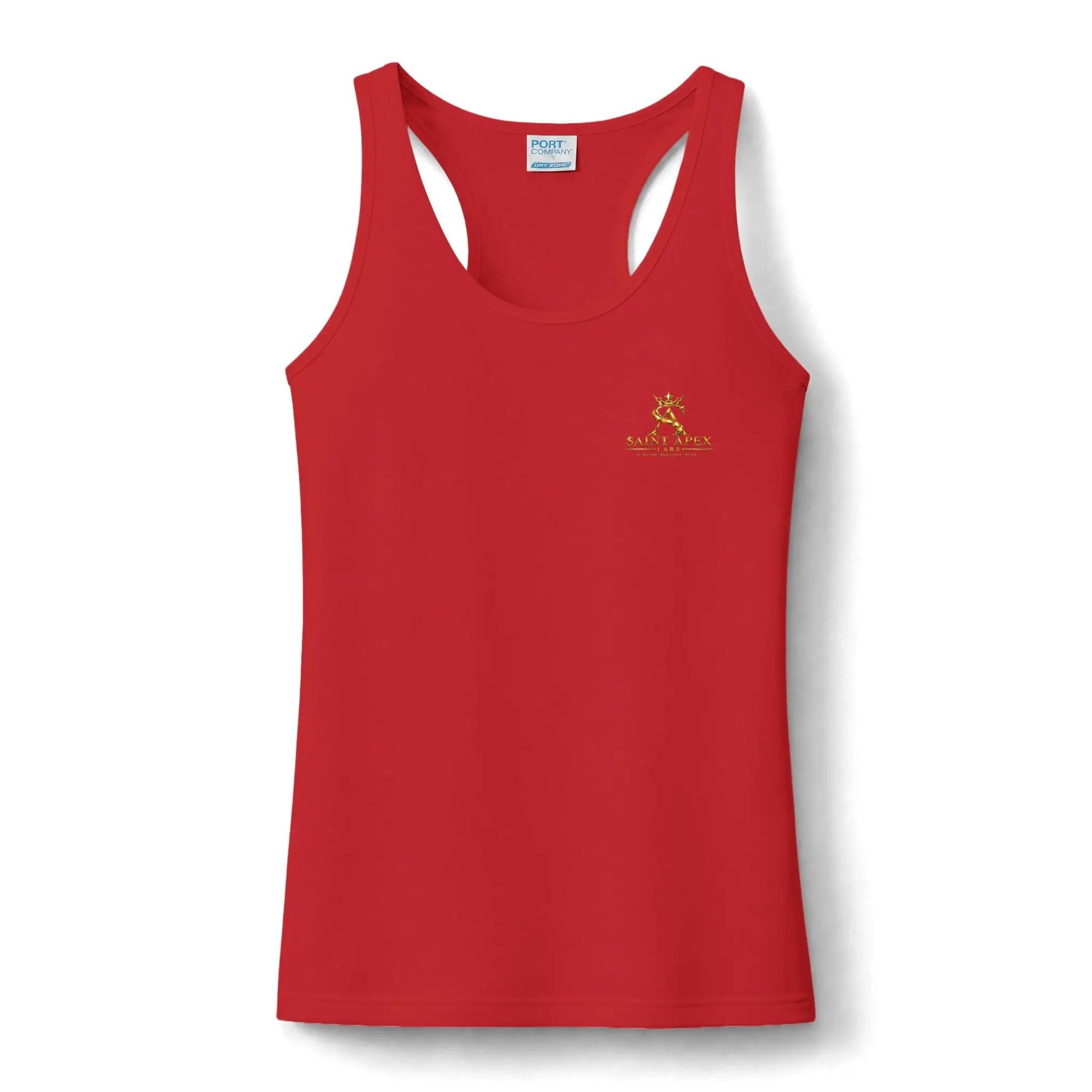 Women's Racerback Tank – Gold Deer Logo Performance Athletic Top by Printify