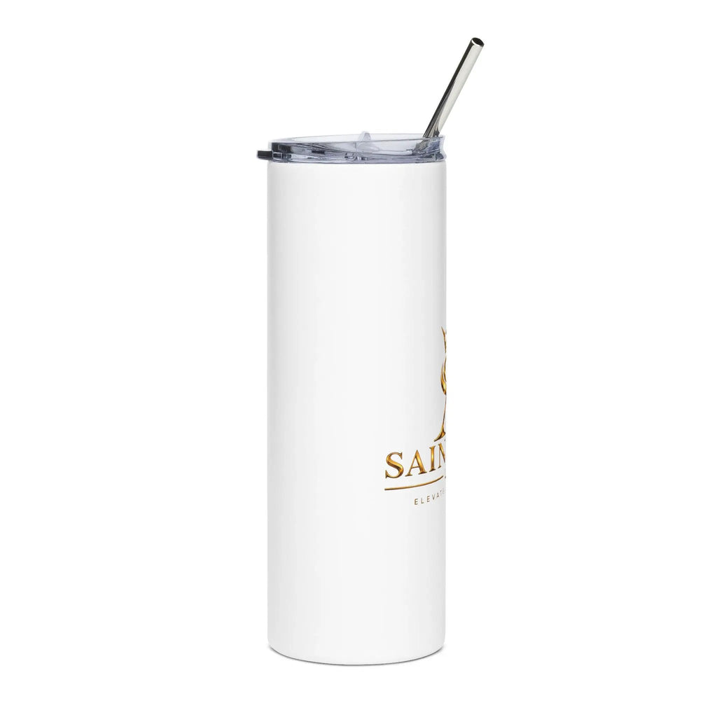 Saint Apex Labs 20oz Stainless Steel Travel Tumbler With Lid And Metal Straw by Printify