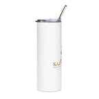 Saint Apex Labs 20oz Stainless Steel Travel Tumbler With Lid And Metal Straw by Printify