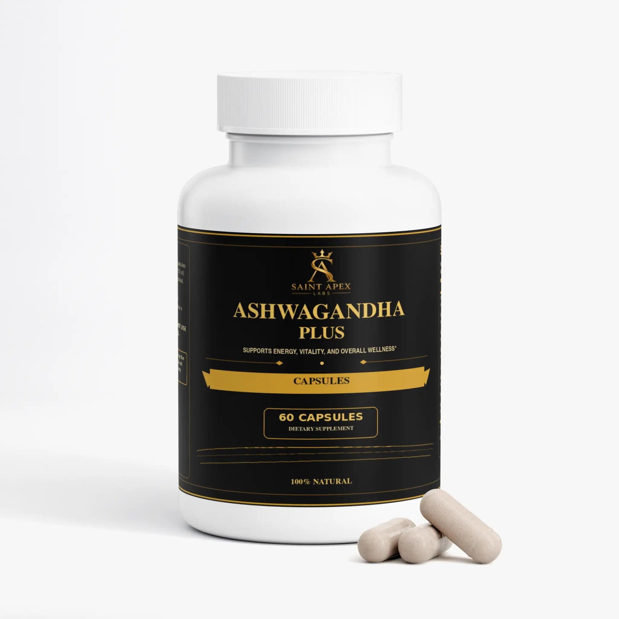 Ashwagandha Plus With Vitamin D3 B6 B12 For Energy And Vitality L Arginine by Supliful