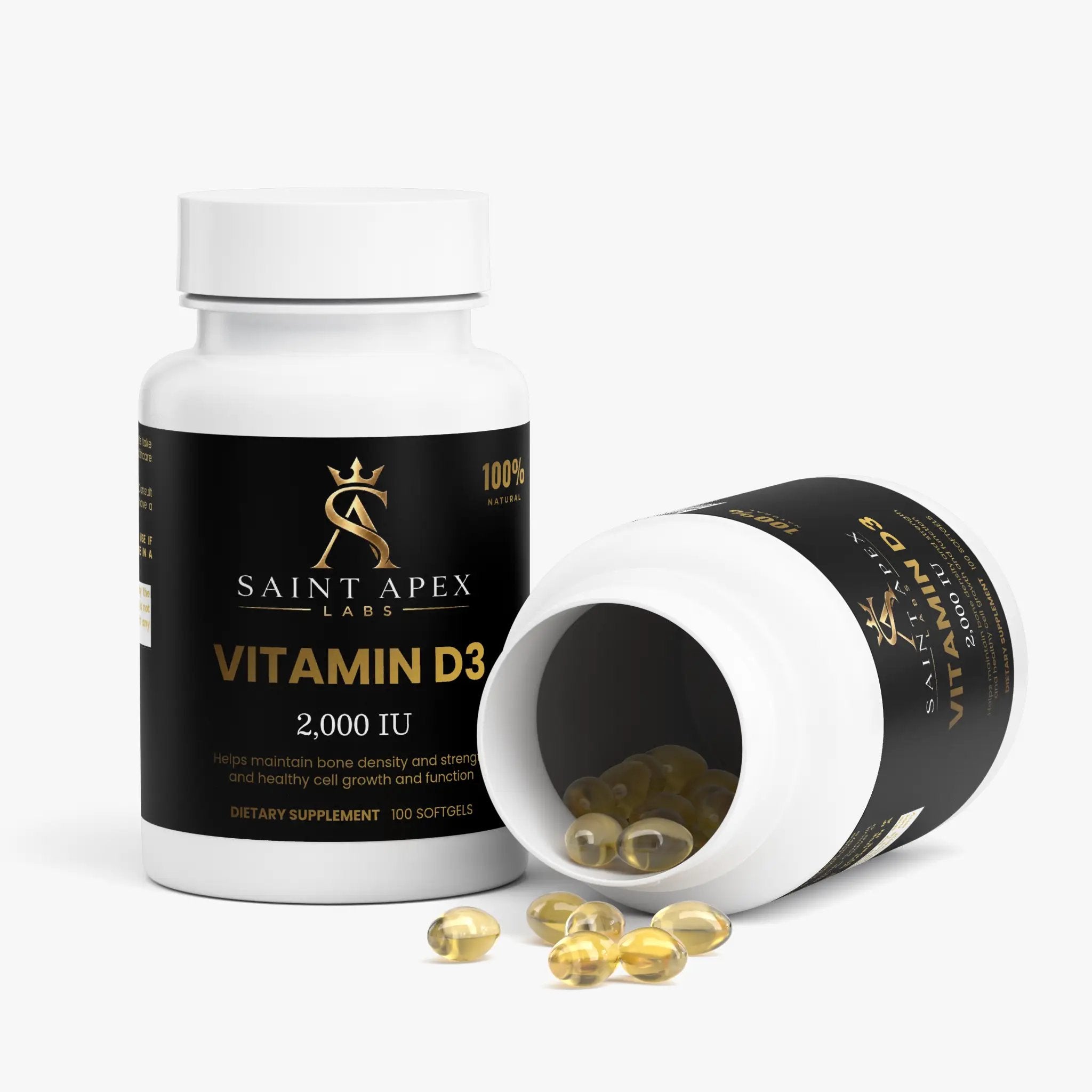 Vitamin D3 2000 IU High Potency Bone Health Supplement by Supliful