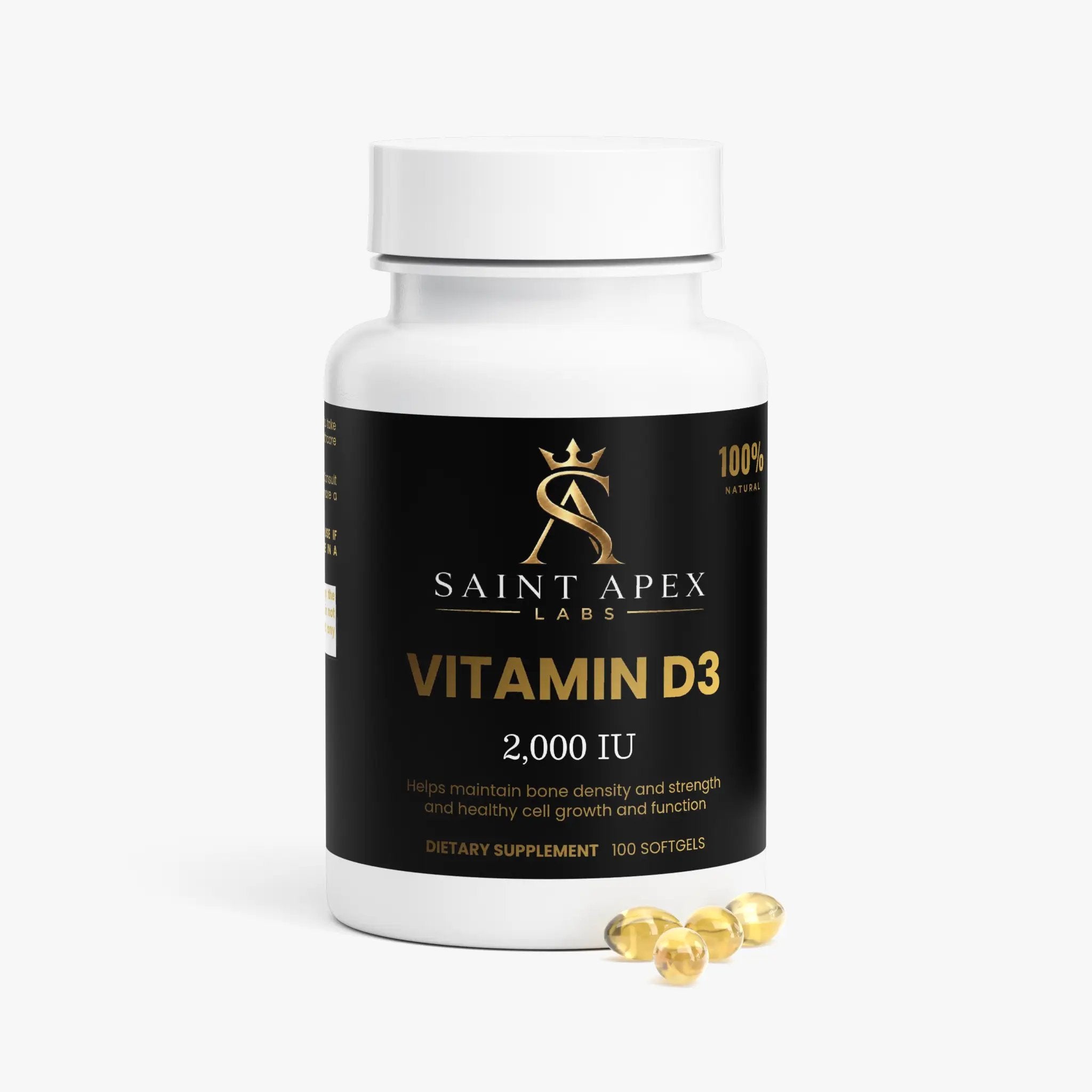 Vitamin D3 2000 IU High Potency Bone Health Supplement by Supliful