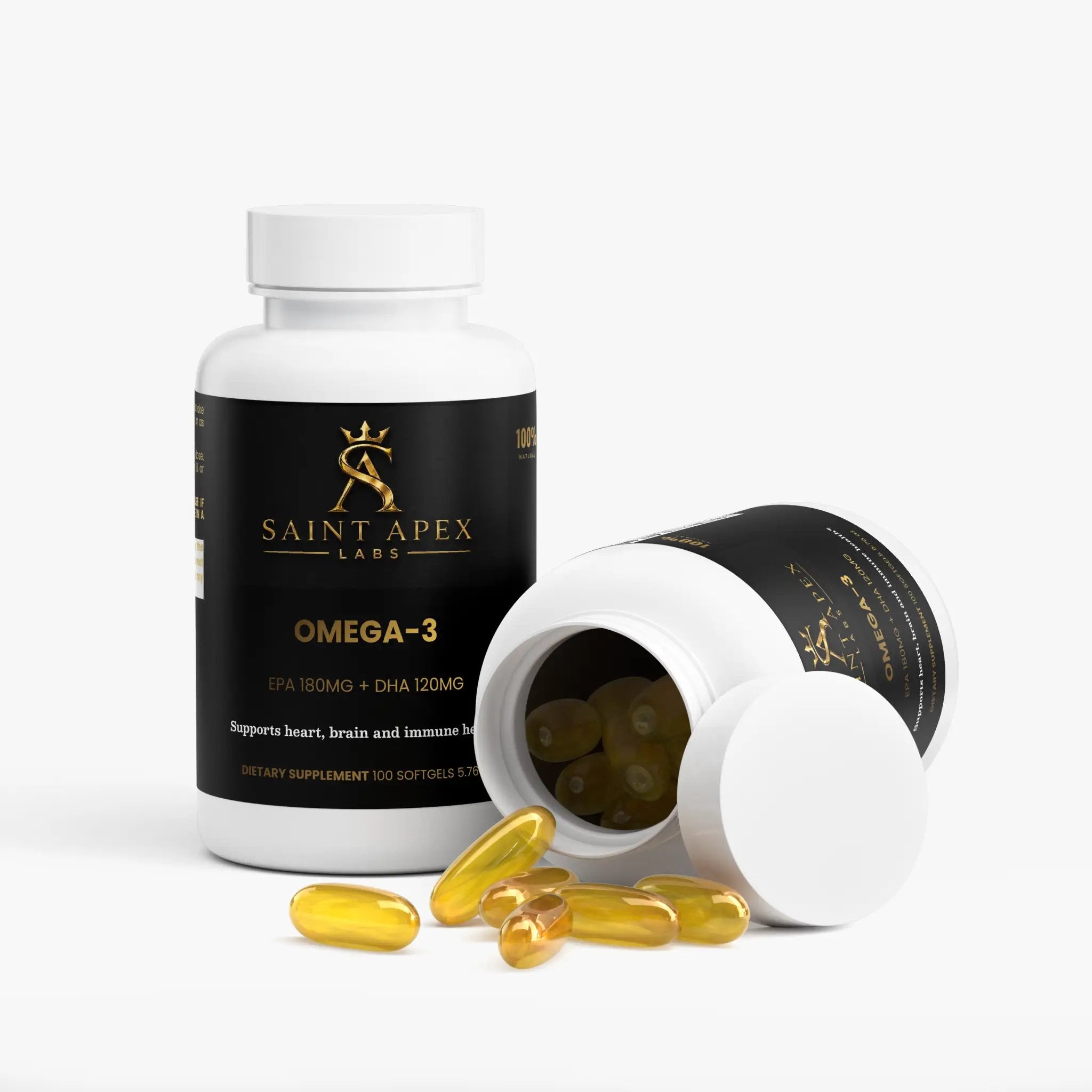 Omega 3 Supplement With 180mg EPA And 120mg DHA For Heart Health by Supliful
