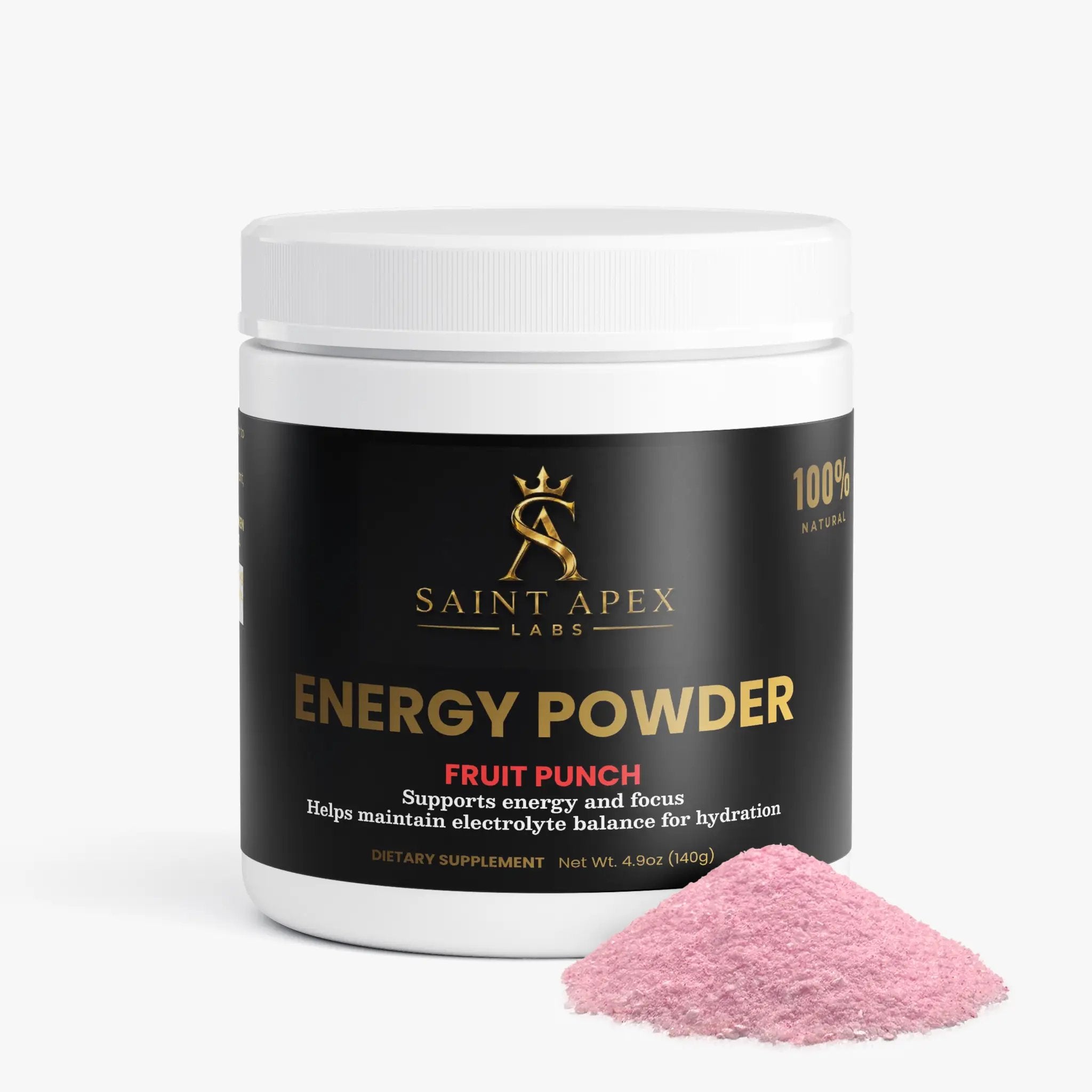 Energy Powder Sugar Free Formula For Smooth Sustained Focus (Fruit Punch ) by Supliful