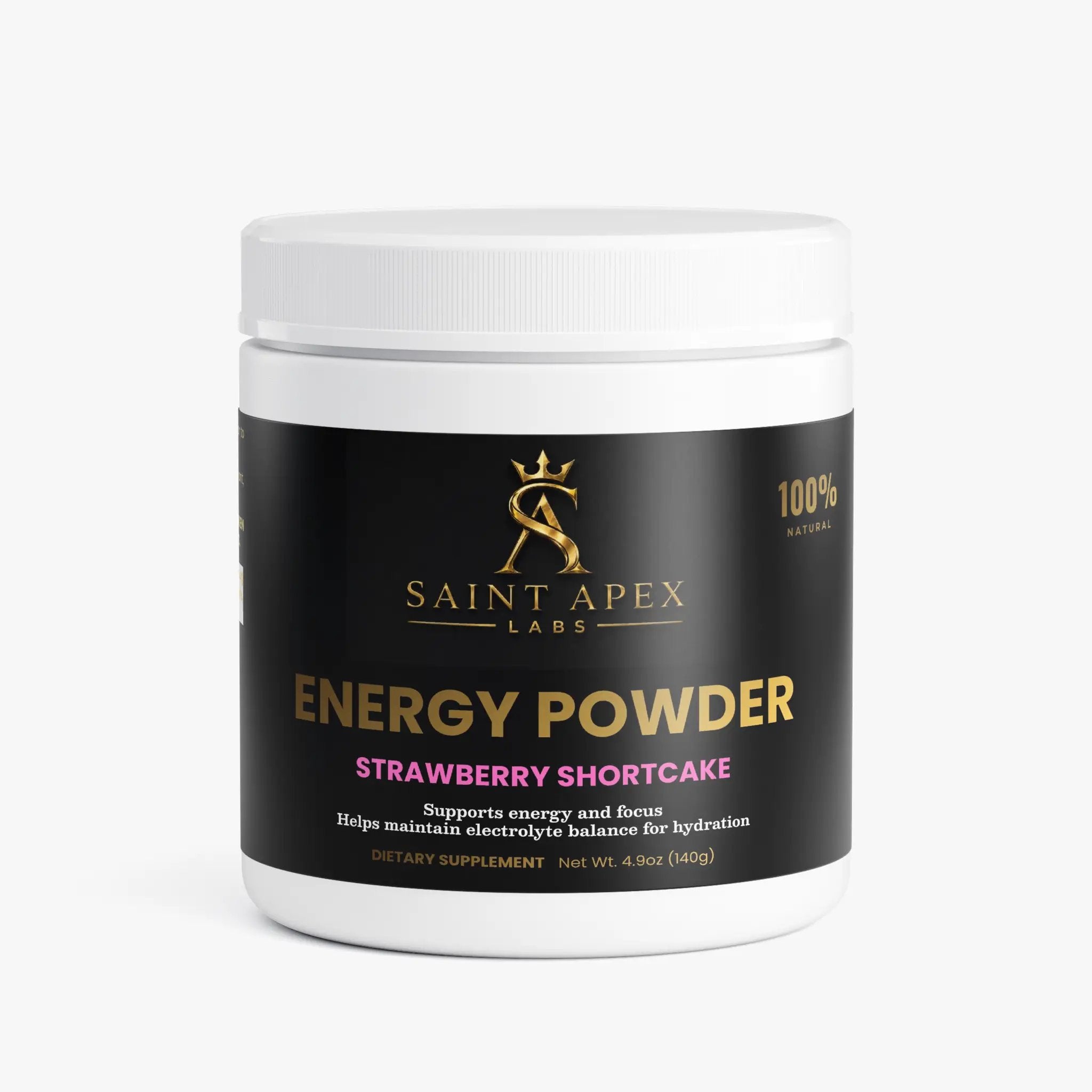 Energy Powder Sugar Free For Smooth Sustained Focus (Strawberry Shortcake) by Supliful
