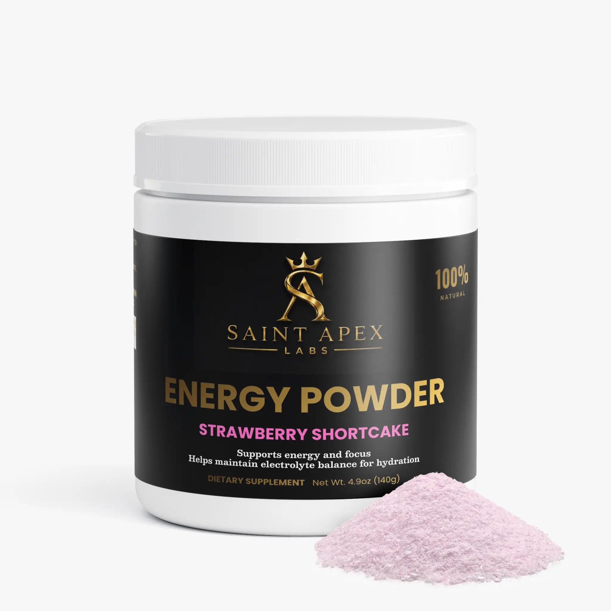 Energy Powder Sugar Free For Smooth Sustained Focus (Strawberry Shortcake) by Supliful