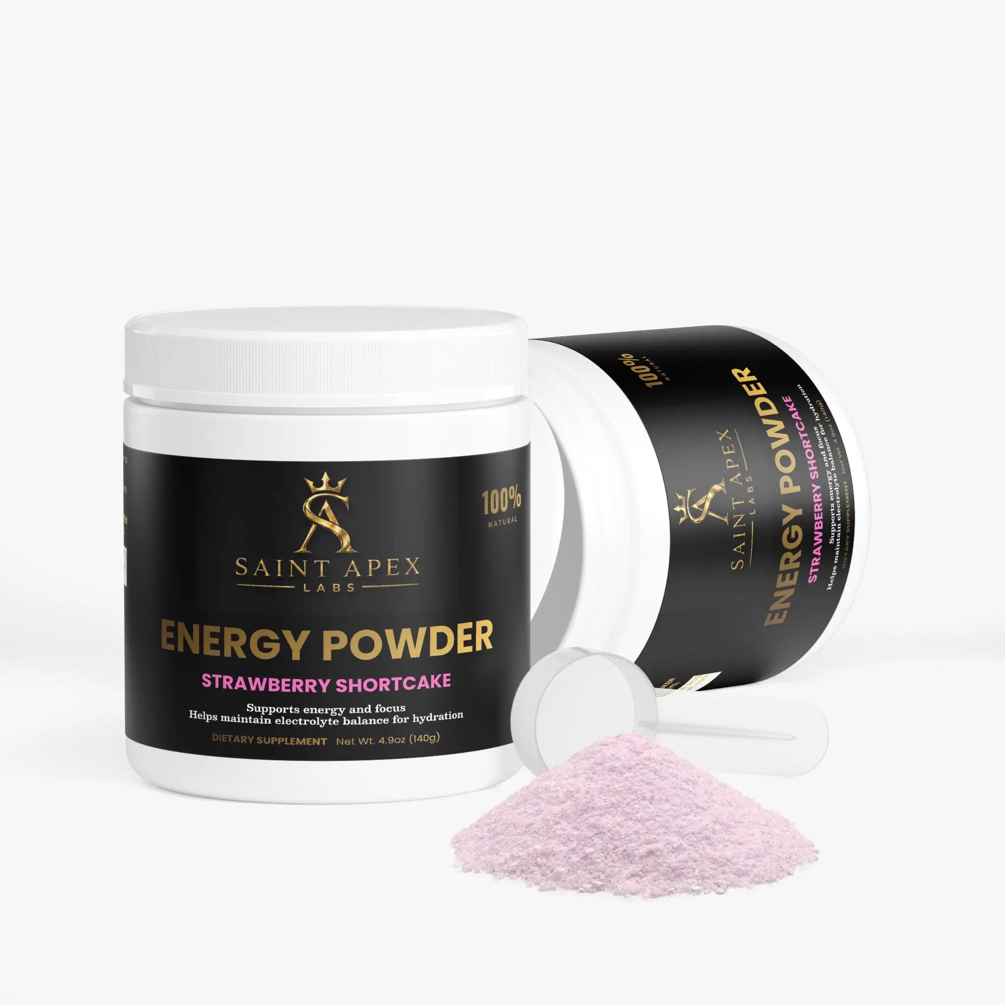 Energy Powder Sugar Free For Smooth Sustained Focus (Strawberry Shortcake) by Supliful