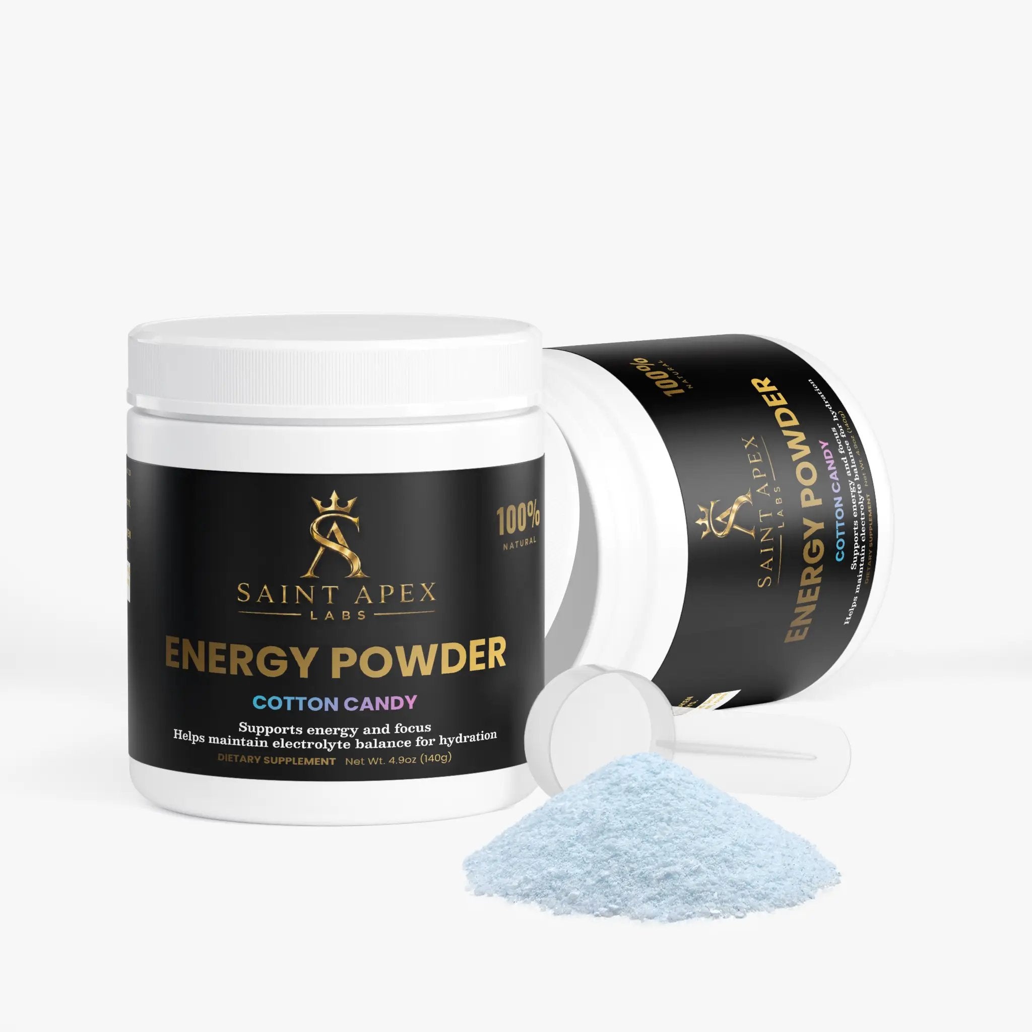 Energy Powder Sugar Free for Focus and Sustained Energy (Cotton Candy) by Supliful