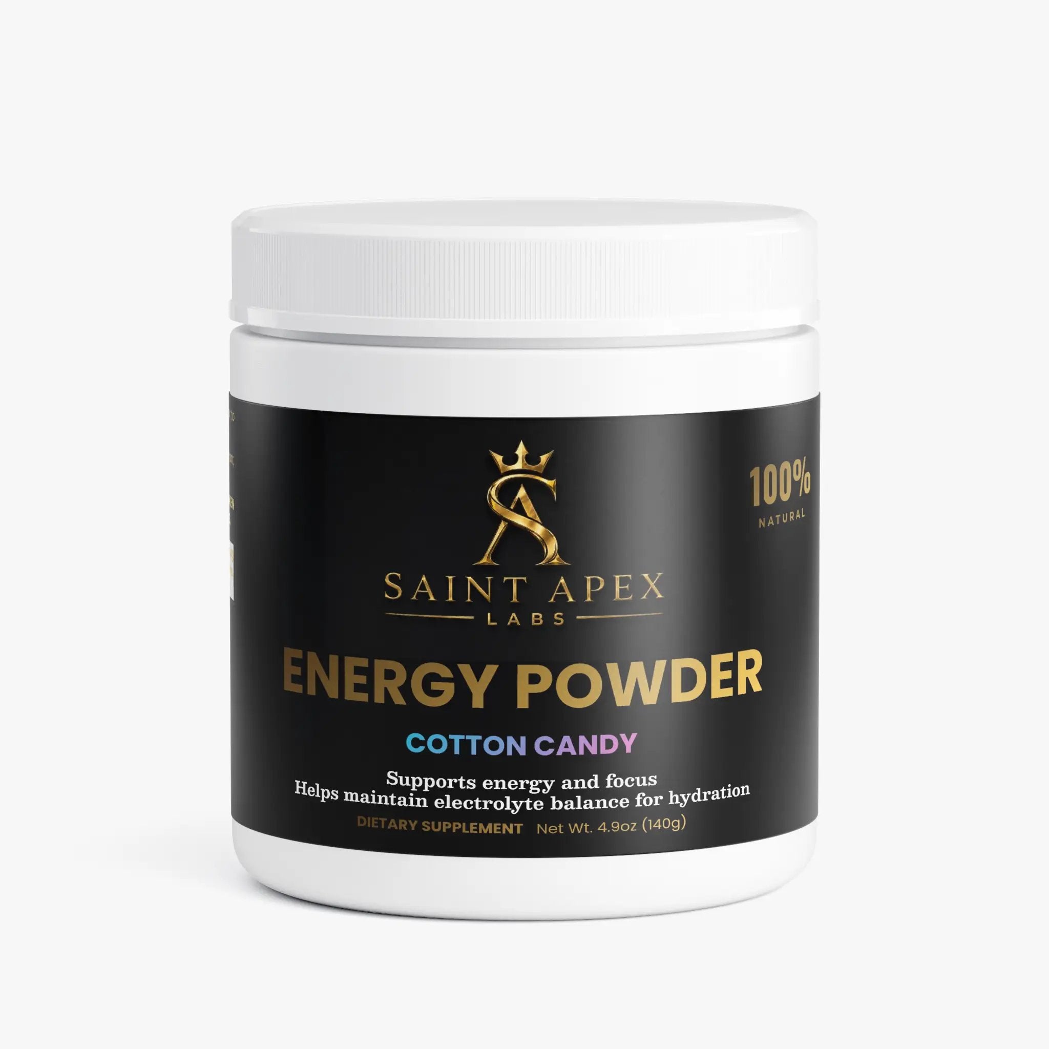 Energy Powder Sugar Free for Focus and Sustained Energy (Cotton Candy) by Supliful