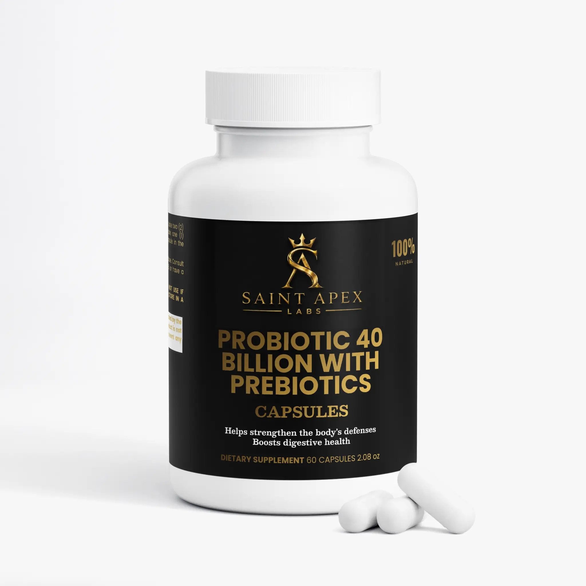Multi Strain Probiotic 40 Billion With Prebiotics For Gut Health by Supliful