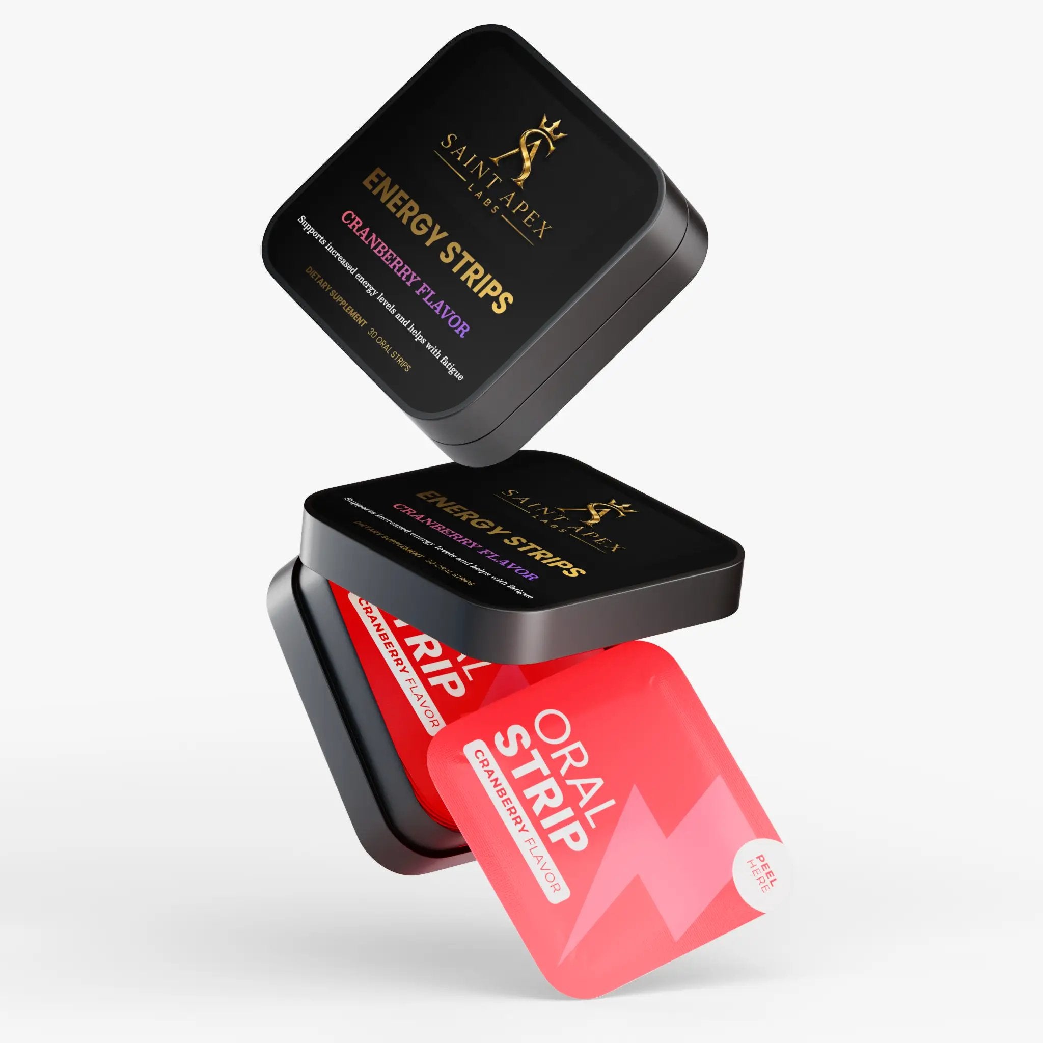 Energy Strips Cranberry Flavor For Quick Focus And Energy by Supliful