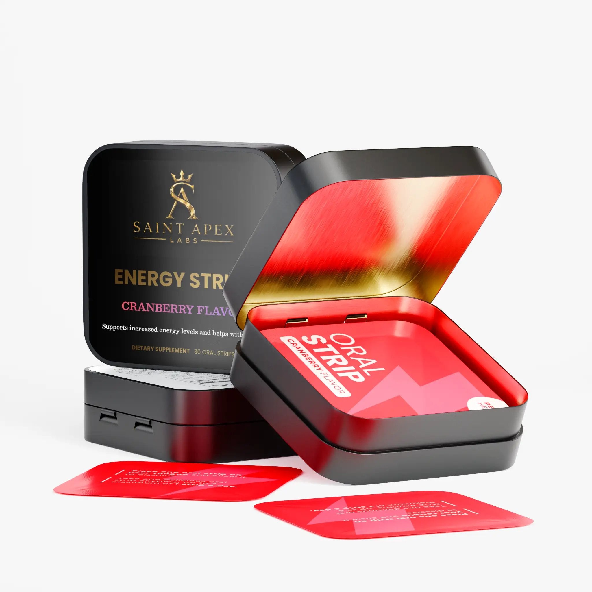 Energy Strips Cranberry Flavor For Quick Focus And Energy by Supliful