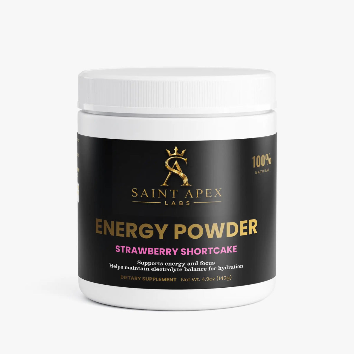 Energy Powder Sugar Free For Smooth Sustained Focus (Strawberry Shortcake) by Supliful