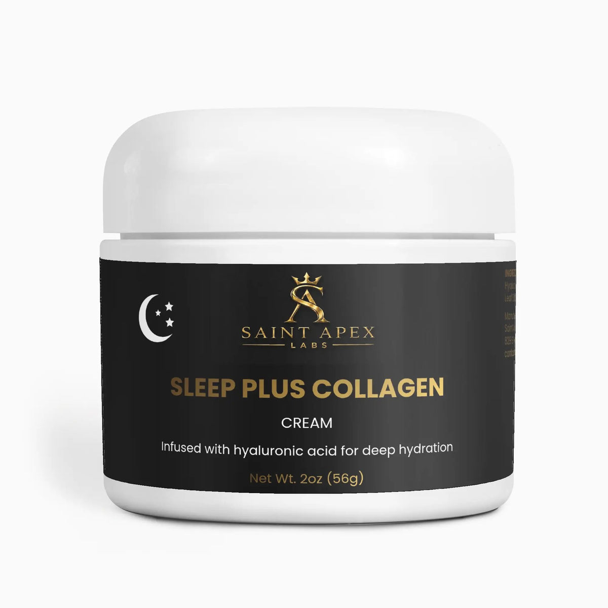 Saint Apex Labs Women Sleep Plus Collagen Cream Hyaluronic Acid Night Facial Treatment by Supliful