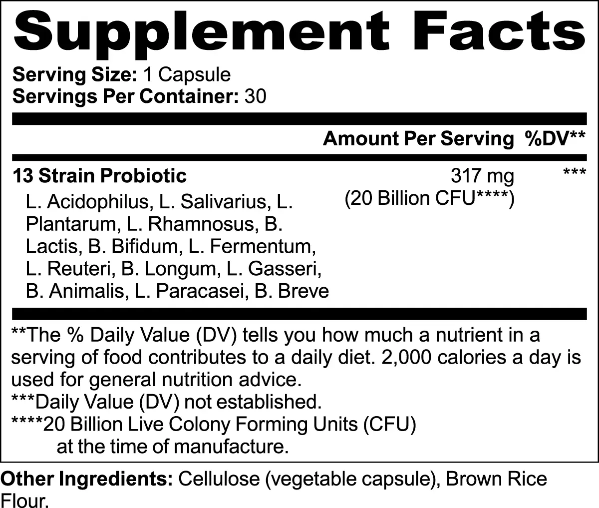 Probiotic 20 Billion CFU For Digestive And Immune Health by Supliful