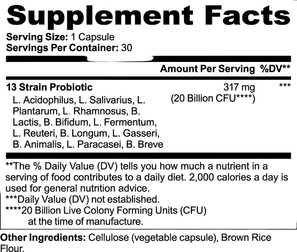 Probiotic 20 Billion CFU For Digestive And Immune Health by Supliful