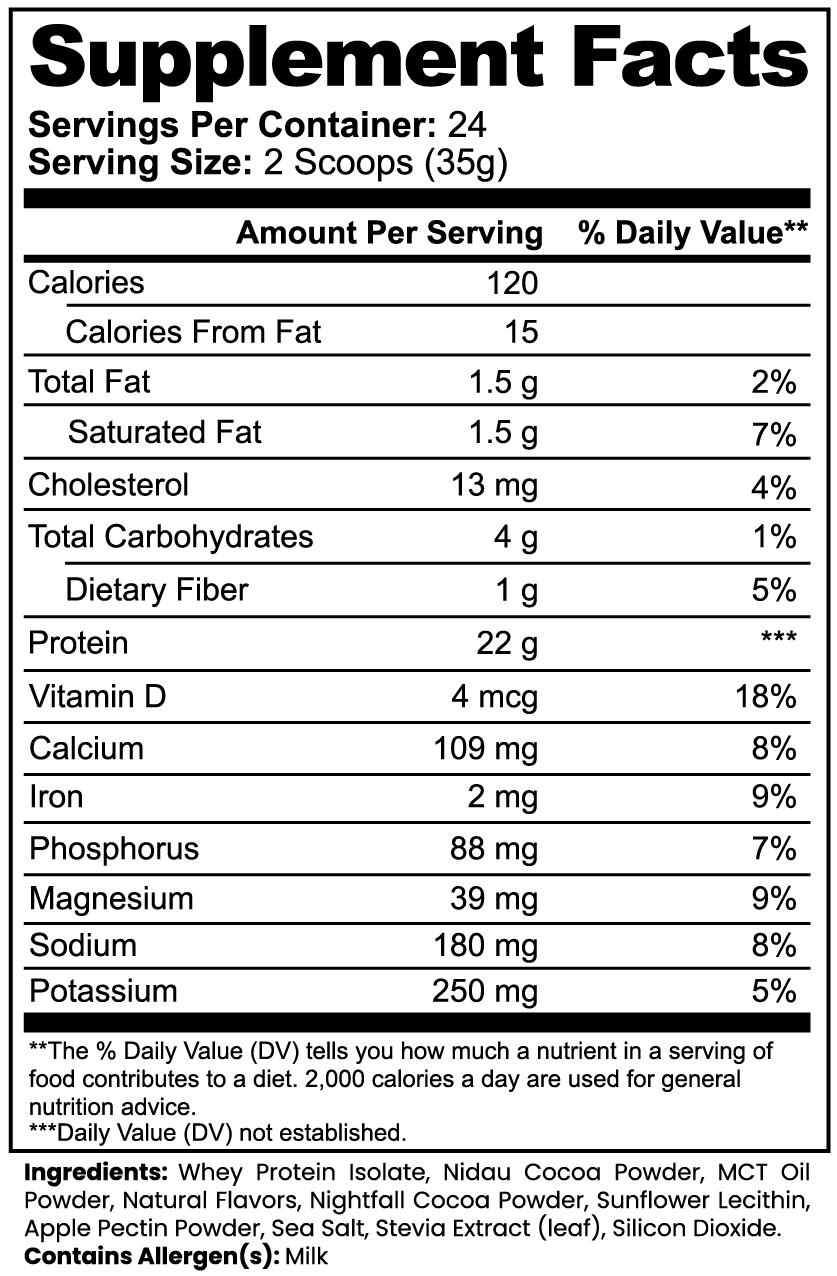 Whey Protein Advanced 100% Isolate Chocolate Flavor For Muscle Recovery by Supliful