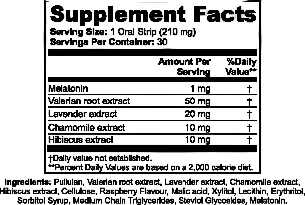 Sleep Strips Energy Oral Strips For Daily Boost And Active Lifestyle by Supliful