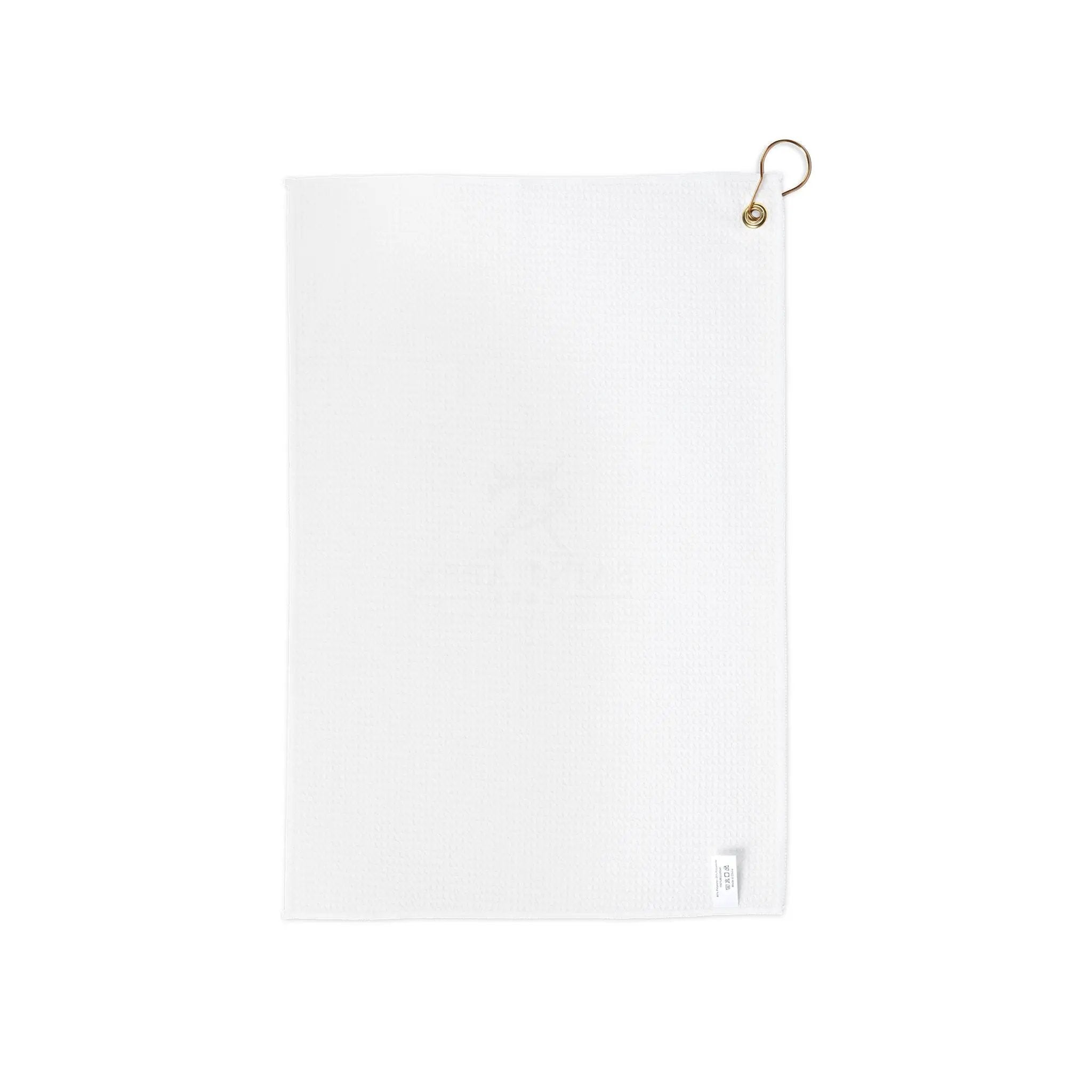 Lightweight Quick Dry Microfiber Golf Towel With Gold Grommet And Clip by Printify