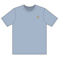 Black Garment Dyed Relaxed Fit Cotton T Shirt With Gold Chest Logo by Printify