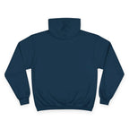 Saint Apex Black Hoodie Minimalist Chest Logo With Champion Sleeve Patch by Printify