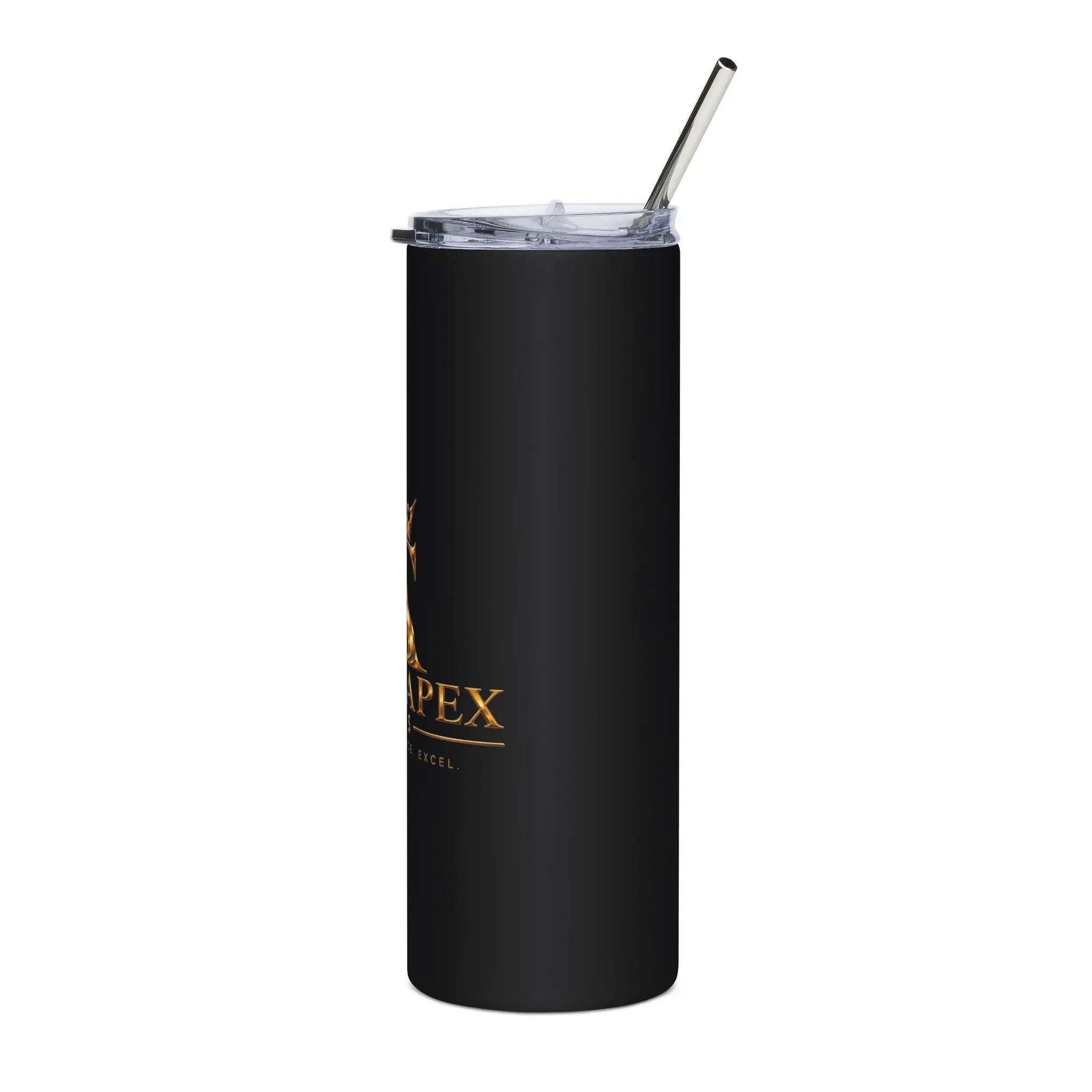 Saint Apex Labs 20oz Stainless Steel Travel Tumbler With Lid And Metal Straw by Printify