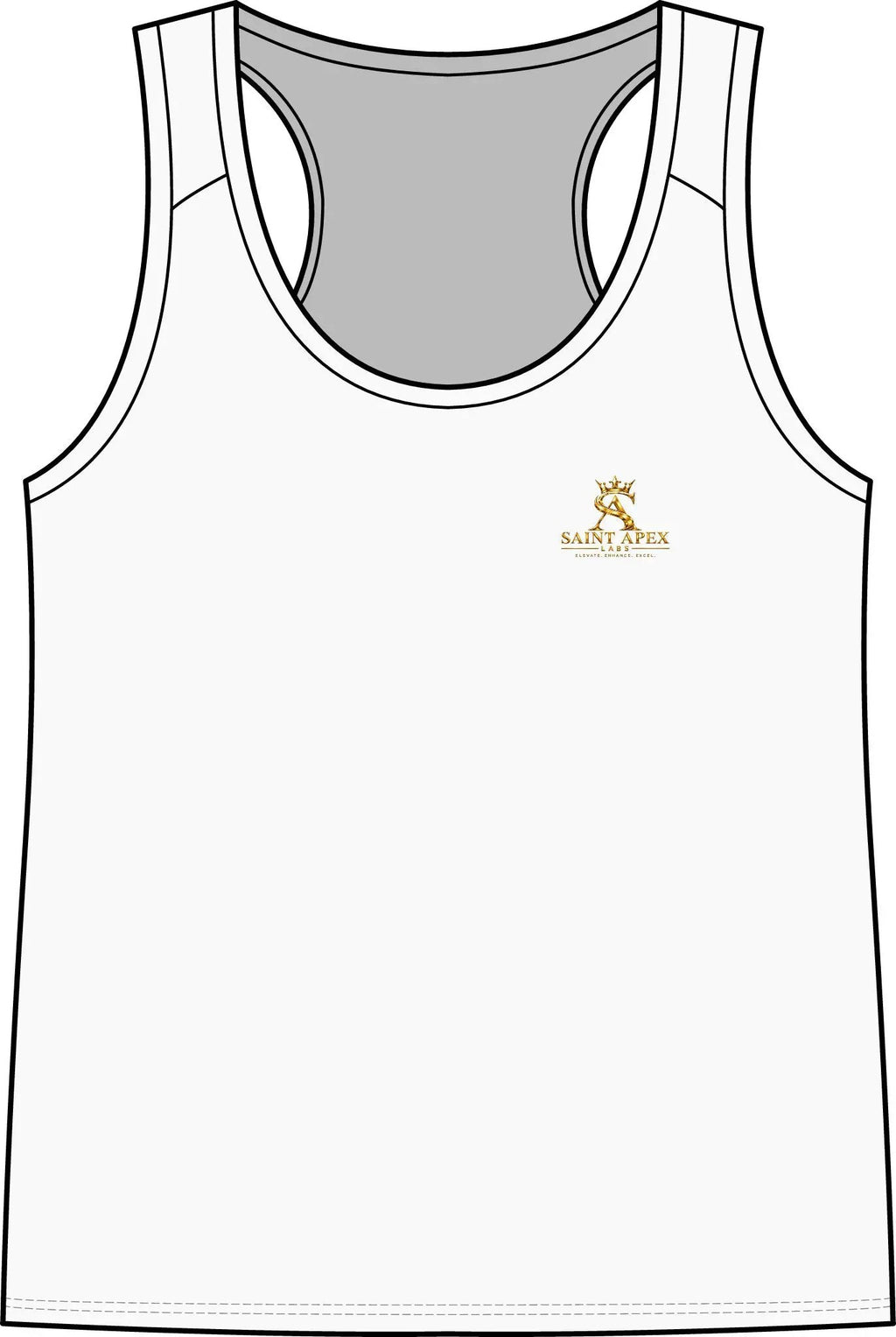 Saint Louis Vintage Script Women's Tank Top - Small Gold Logo Athletic Vest by Printify