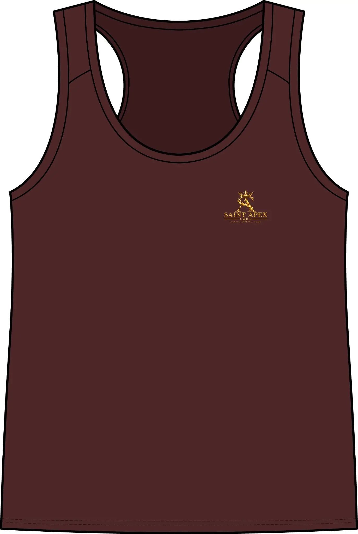 Saint Louis Vintage Script Women's Tank Top - Small Gold Logo Athletic Vest by Printify