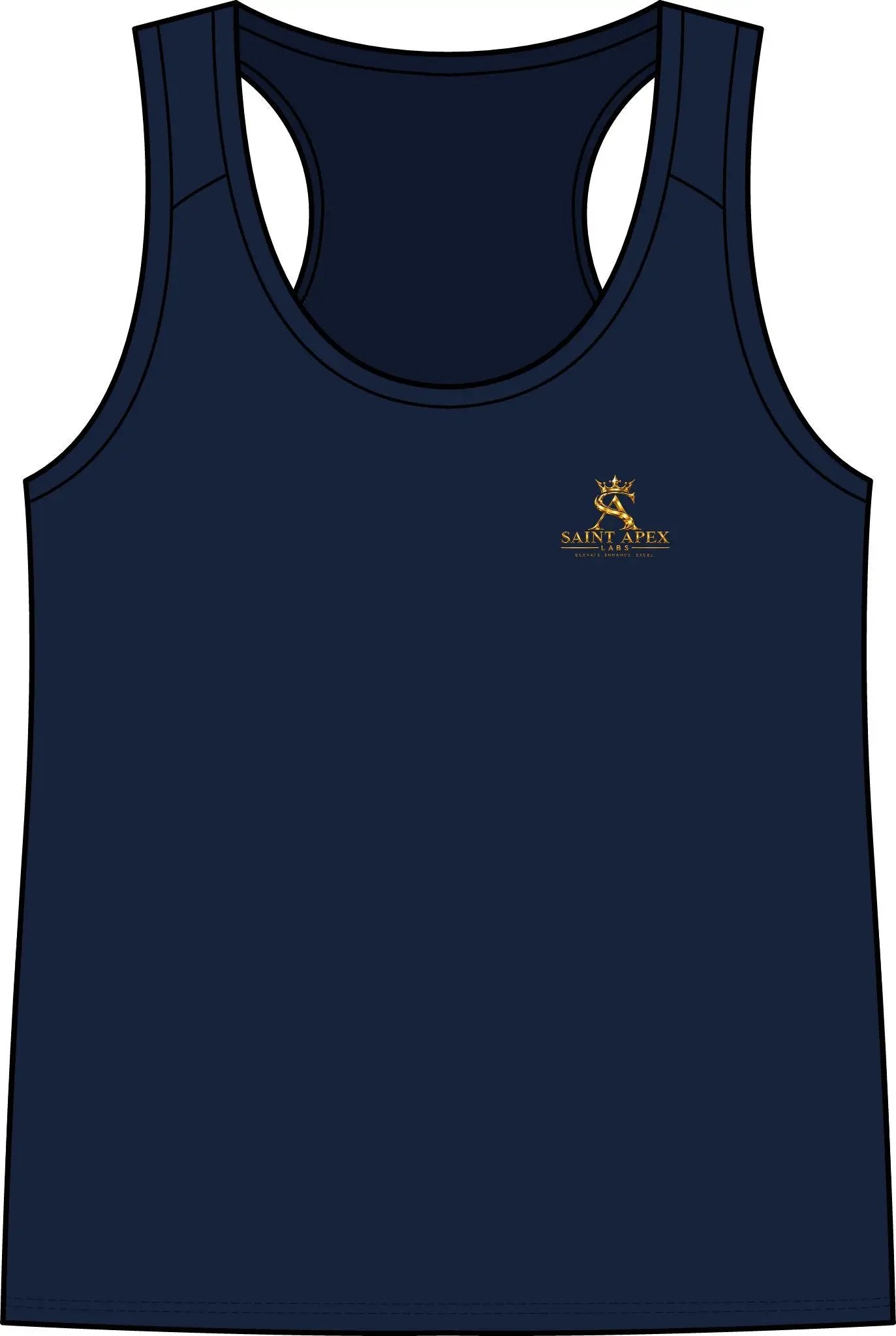 Saint Louis Vintage Script Women's Tank Top - Small Gold Logo Athletic Vest by Printify