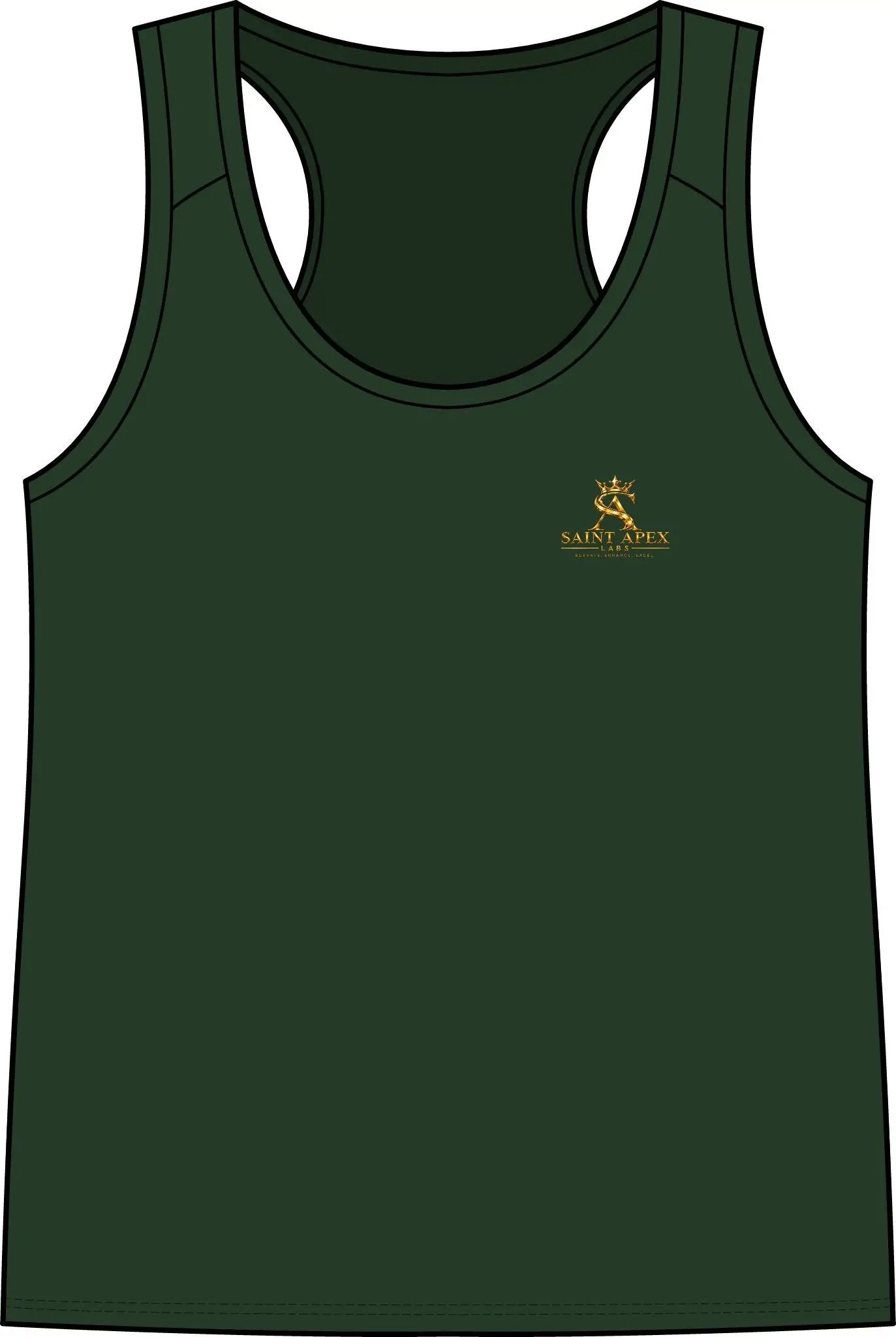 Saint Louis Vintage Script Women's Tank Top - Small Gold Logo Athletic Vest by Printify