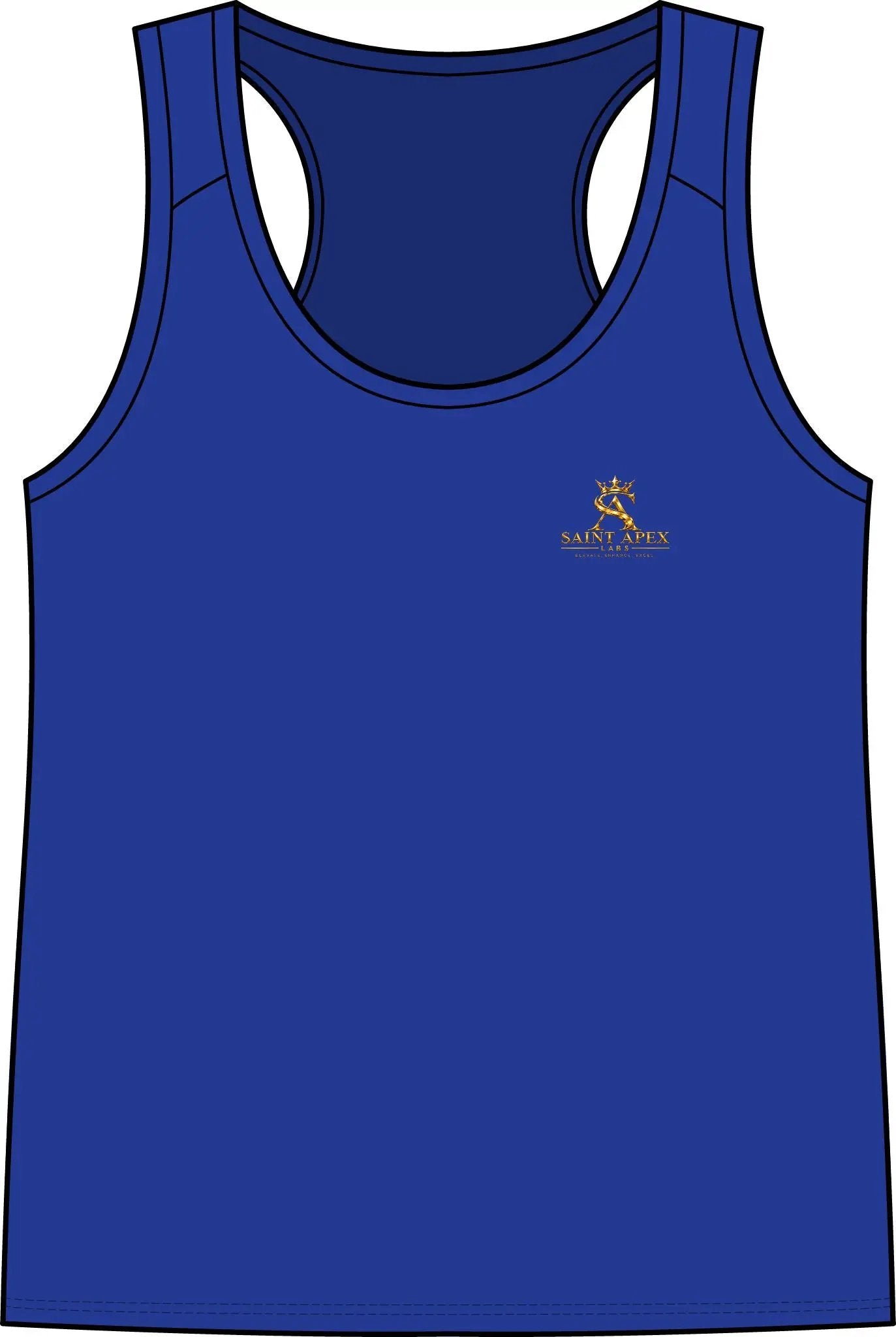 Saint Louis Vintage Script Women's Tank Top - Small Gold Logo Athletic Vest by Printify