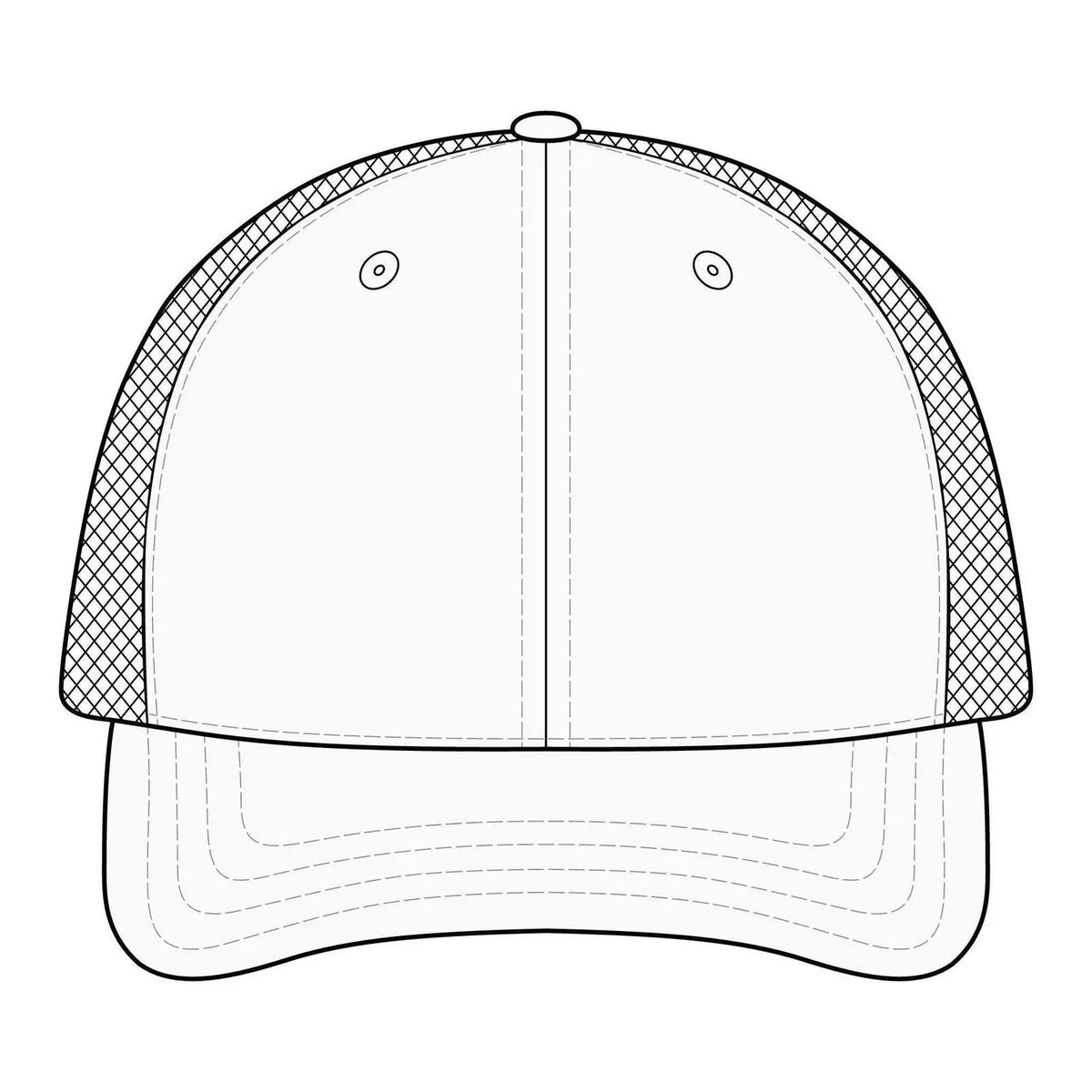 Saint Apex Labs Structured Gold Crest Trucker Hat by Printify