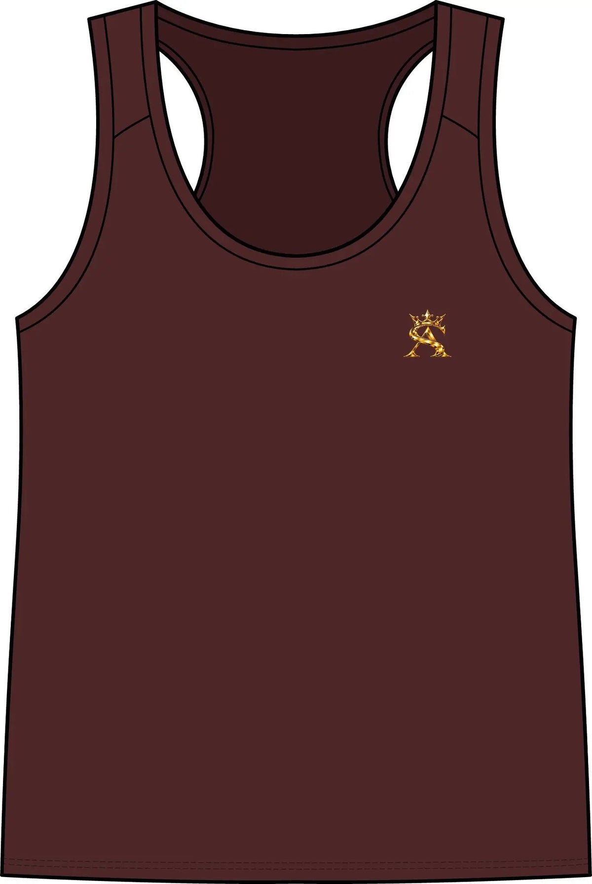 Saint Apex Labs Womens Lightweight Athletic Tank Top With Gold Logo by Printify