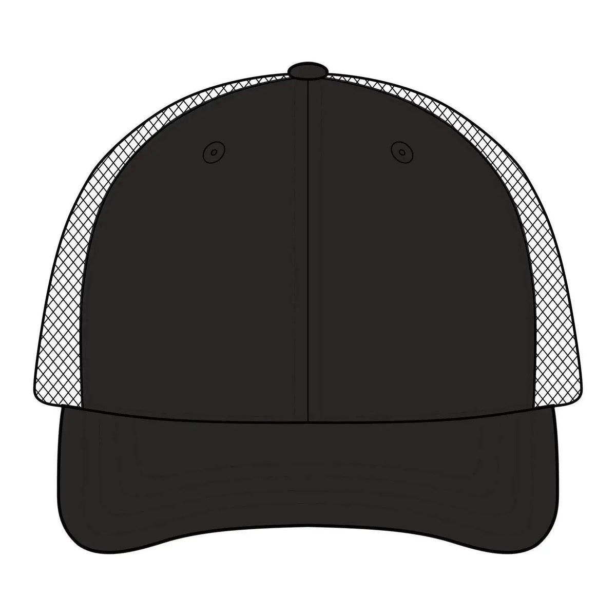 Saint Apex Labs Structured Gold Crest Trucker Hat by Printify