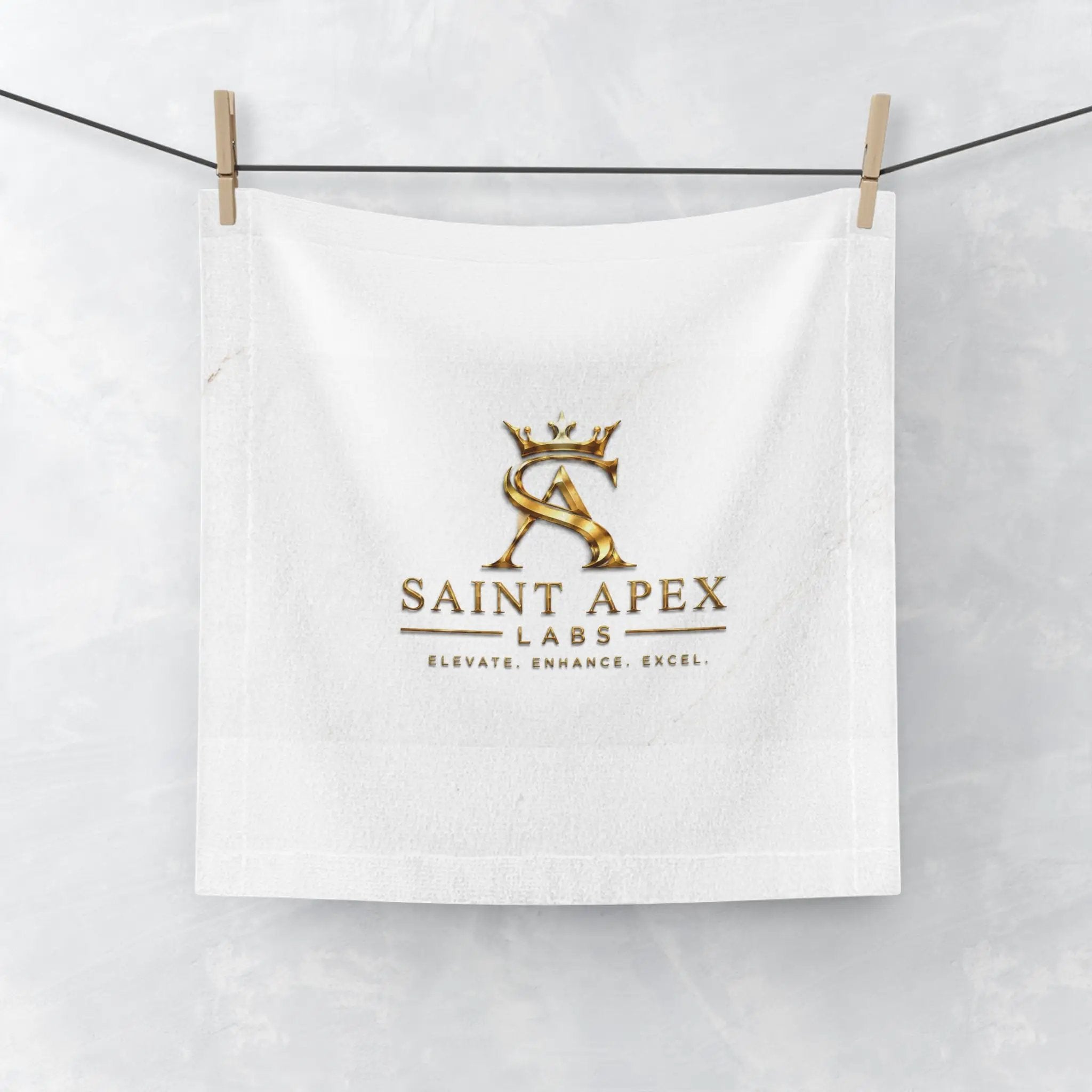 Saint Apex Labs Logo Face Towel Soft Cotton 13 Inch Square by Printify