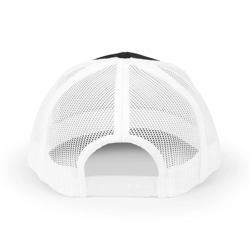 Snapback Trucker Cap — Saint Apex Gold Logo Mesh Hat by Printify