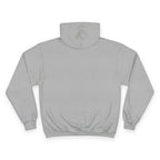Saint Apex Black Hoodie Minimalist Chest Logo With Champion Sleeve Patch by Printify