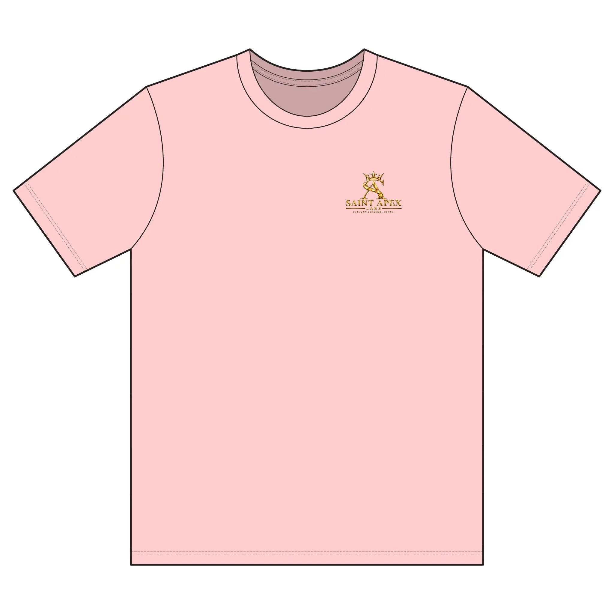 Black Garment Dyed Relaxed Fit Cotton T Shirt With Gold Chest Logo by Printify