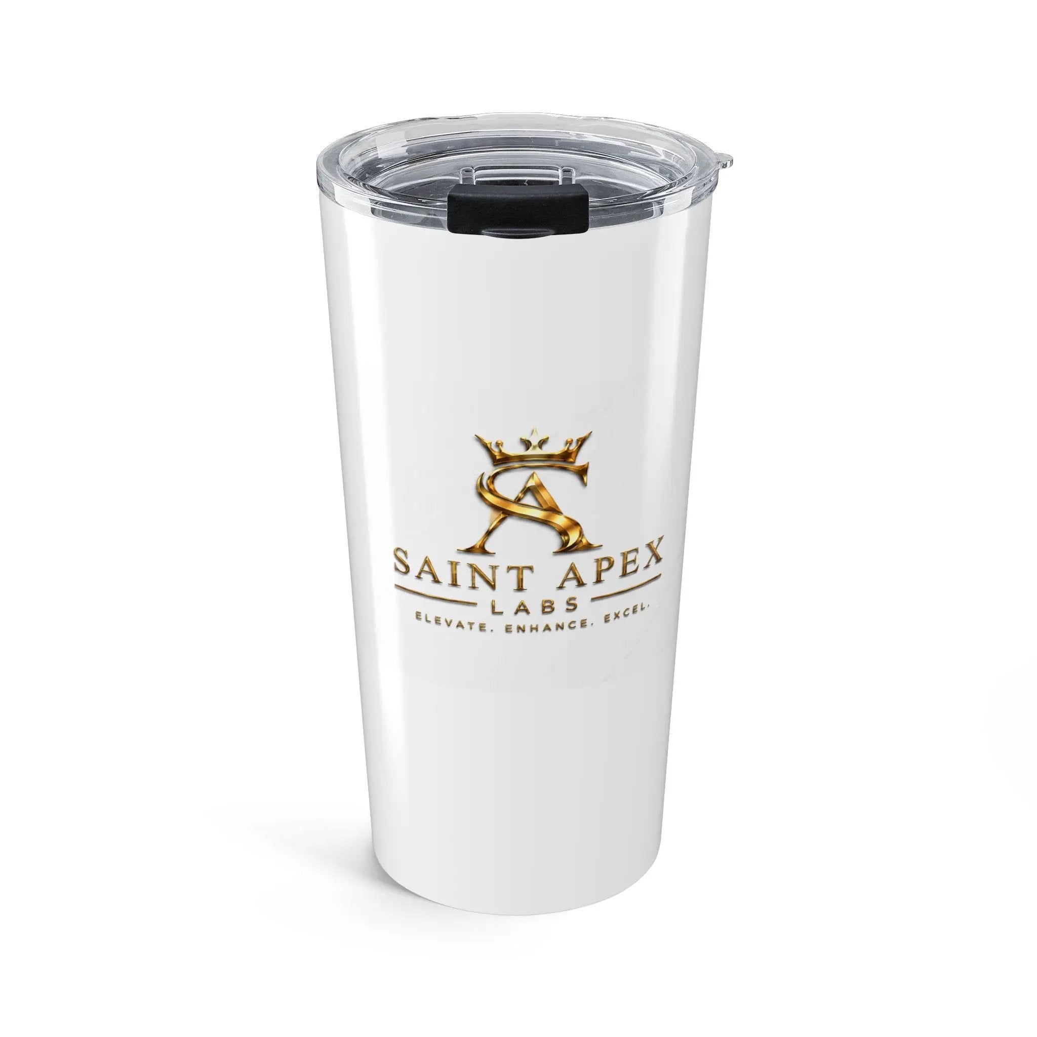Saint Apex Labs 20oz Insulated Tumbler With Gold Marble Finish by Printify