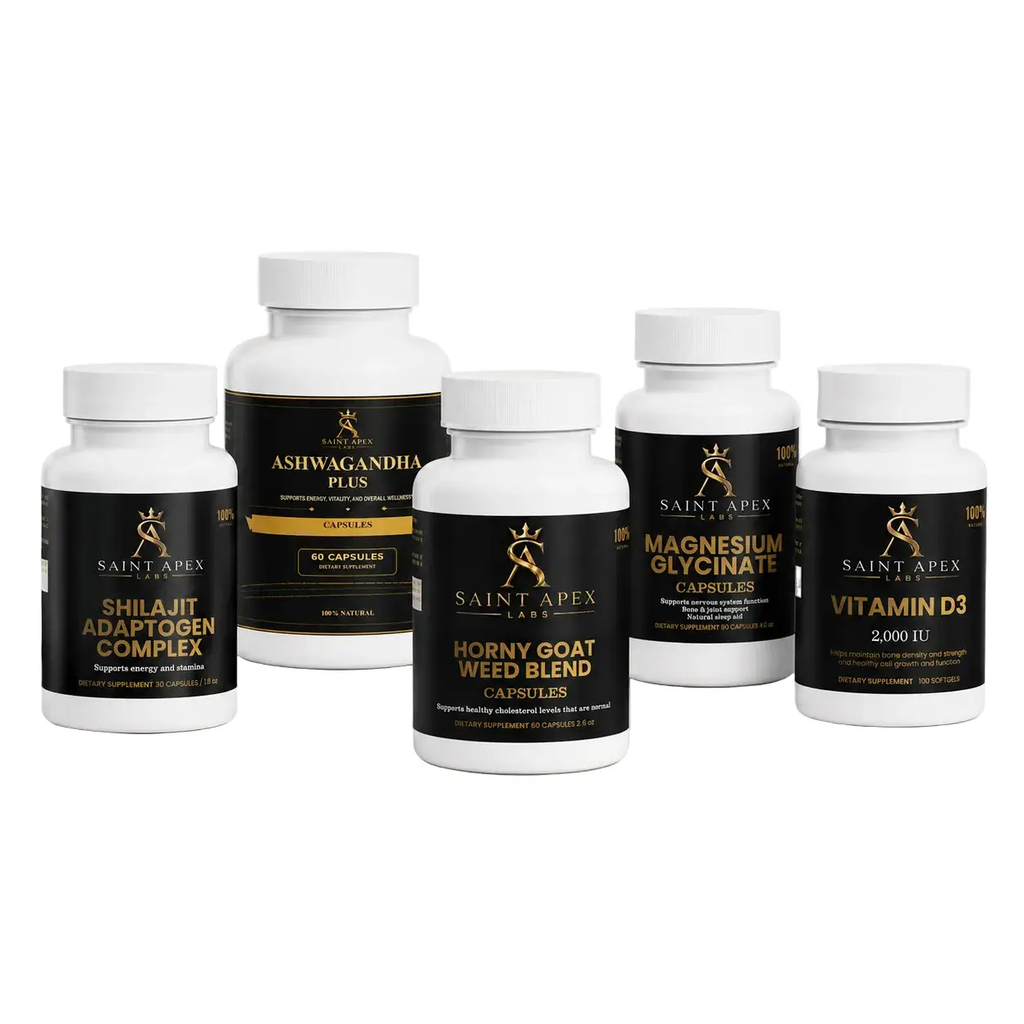 Saint Apex Labs Daily Male Hormone Supplement Bundle 5 Piece Set by Supliful