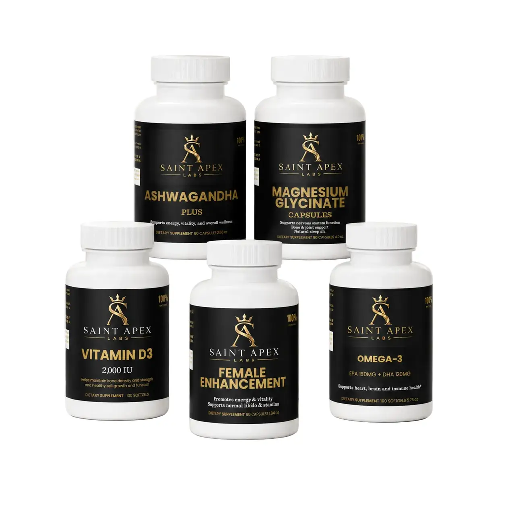 Saint Apex Labs Daily Women Hormone Supplement Bundle 5 Piece Set by Supliful