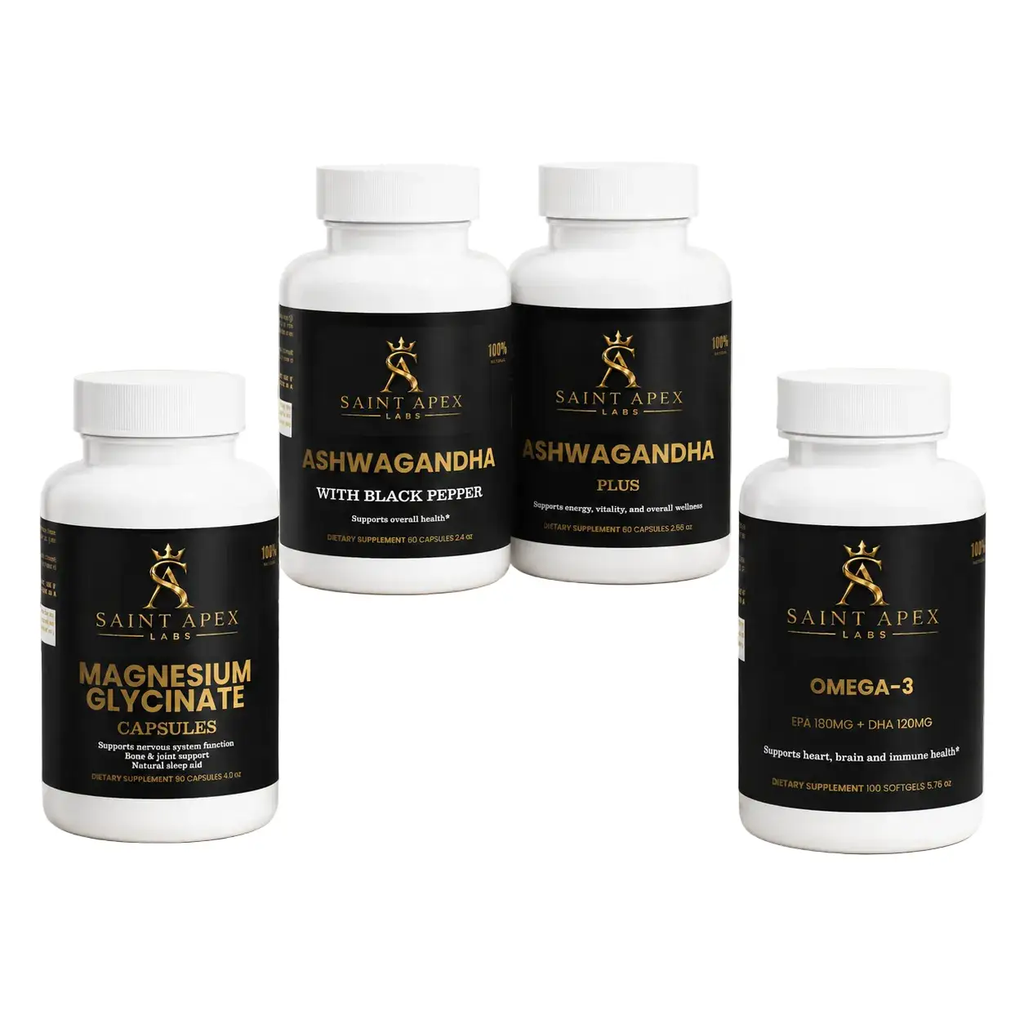 Saint Apex Labs Calm, Stress & Mood Support Bundle – 4-Piece Set by Supliful